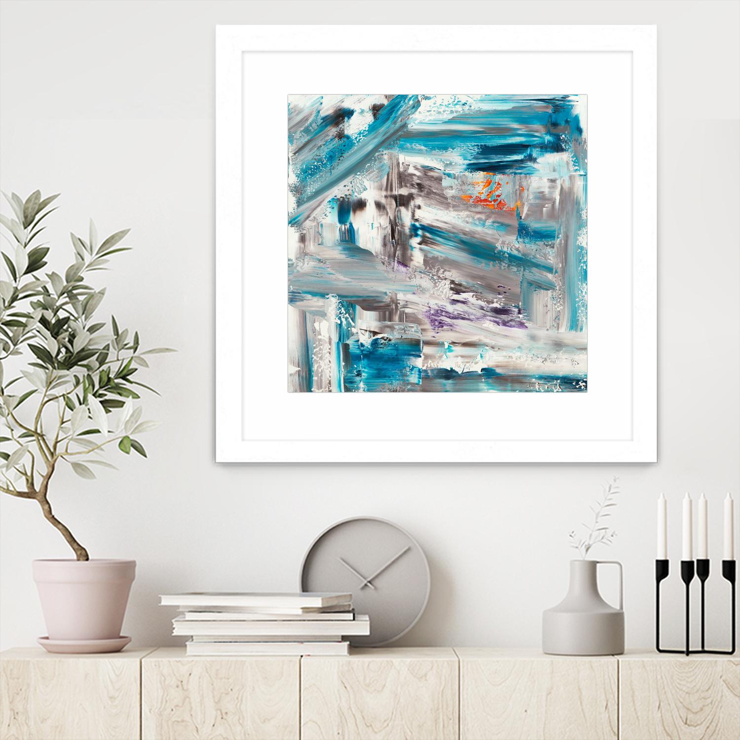 UNTIL THE VERY LAST SECOND by JEFF IORILLO on GIANT ART - blue abstract abstract