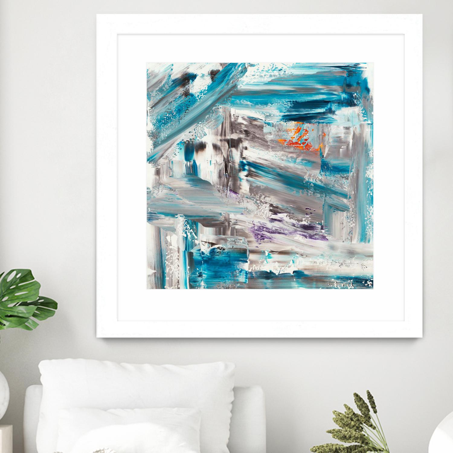 UNTIL THE VERY LAST SECOND by JEFF IORILLO on GIANT ART - blue abstract abstract