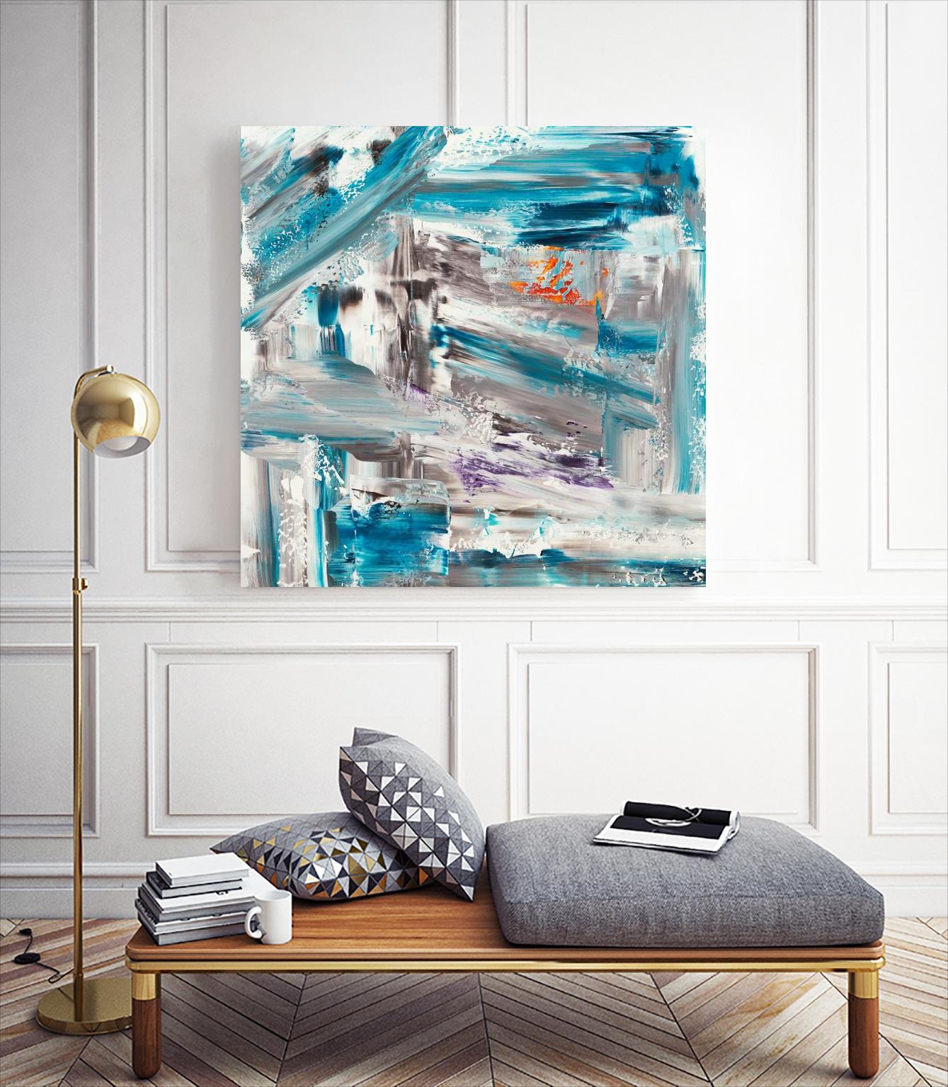 UNTIL THE VERY LAST SECOND by JEFF IORILLO on GIANT ART - blue abstract abstract