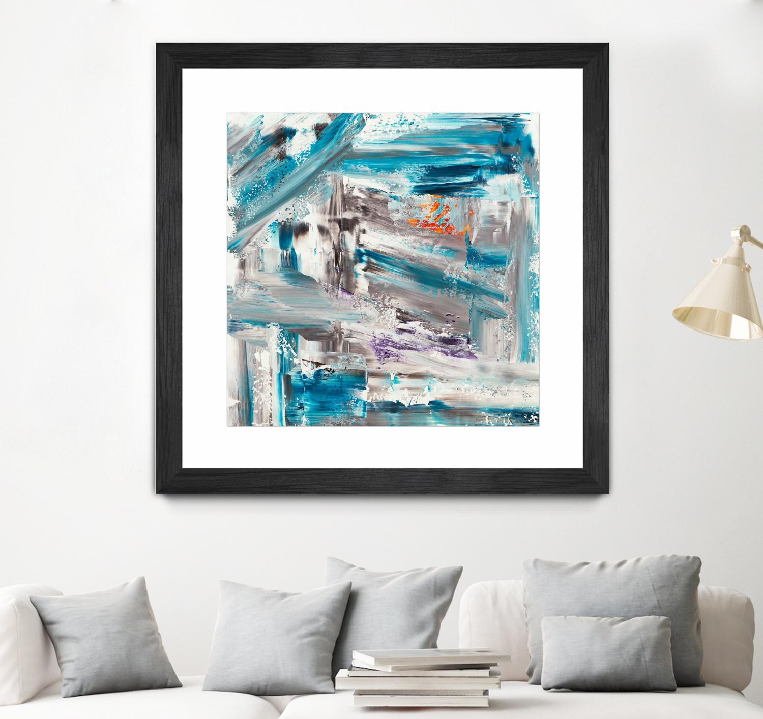 UNTIL THE VERY LAST SECOND by JEFF IORILLO on GIANT ART - blue abstract abstract