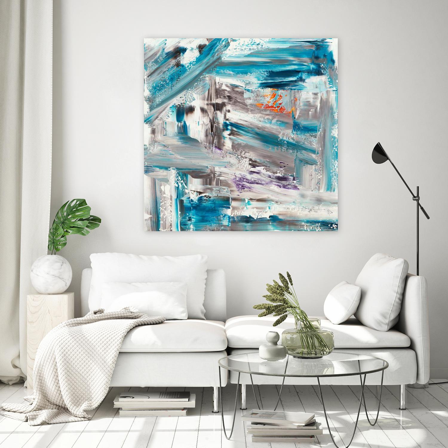 UNTIL THE VERY LAST SECOND by JEFF IORILLO on GIANT ART - blue abstract abstract