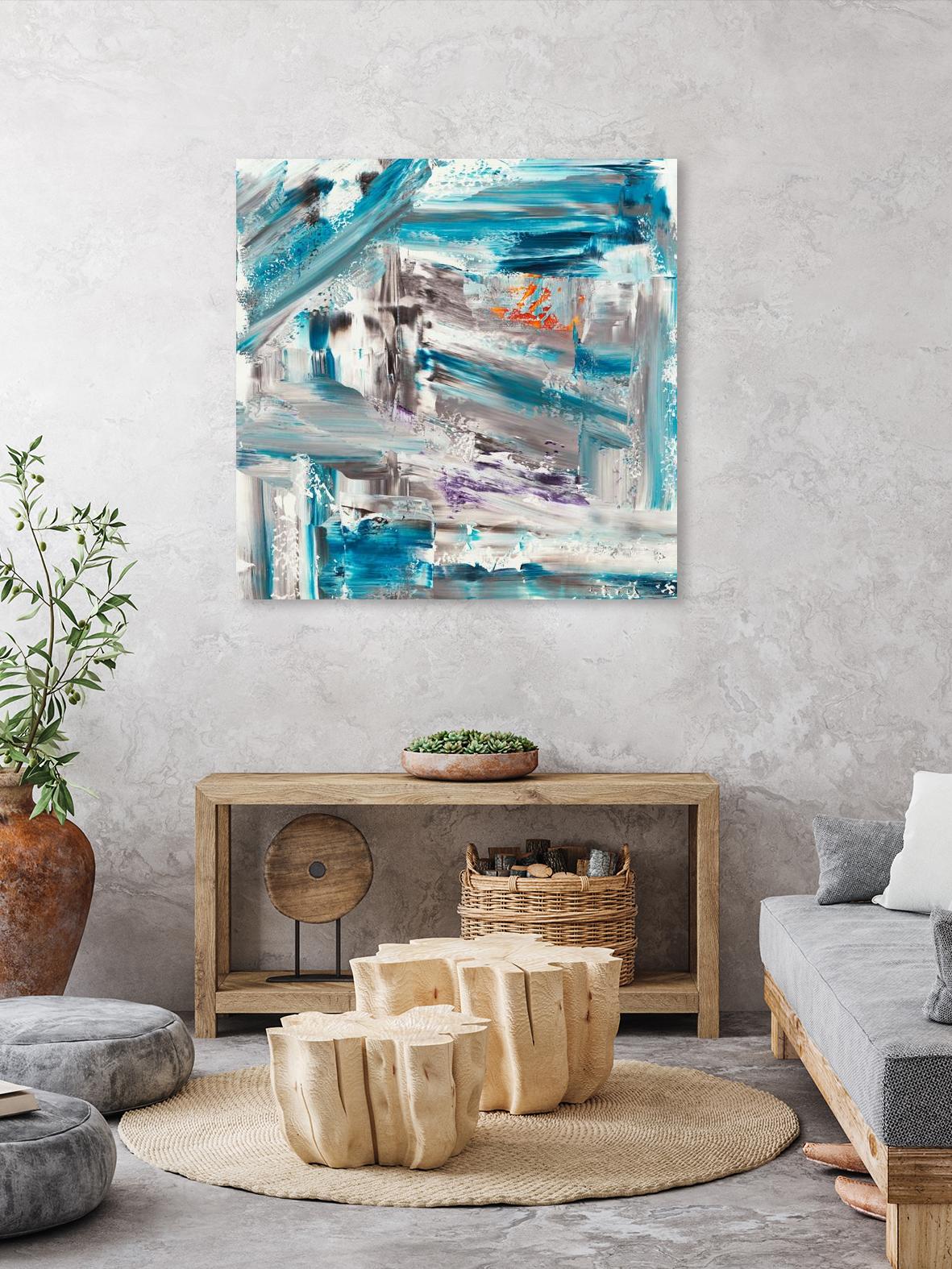 UNTIL THE VERY LAST SECOND by JEFF IORILLO on GIANT ART - blue abstract abstract