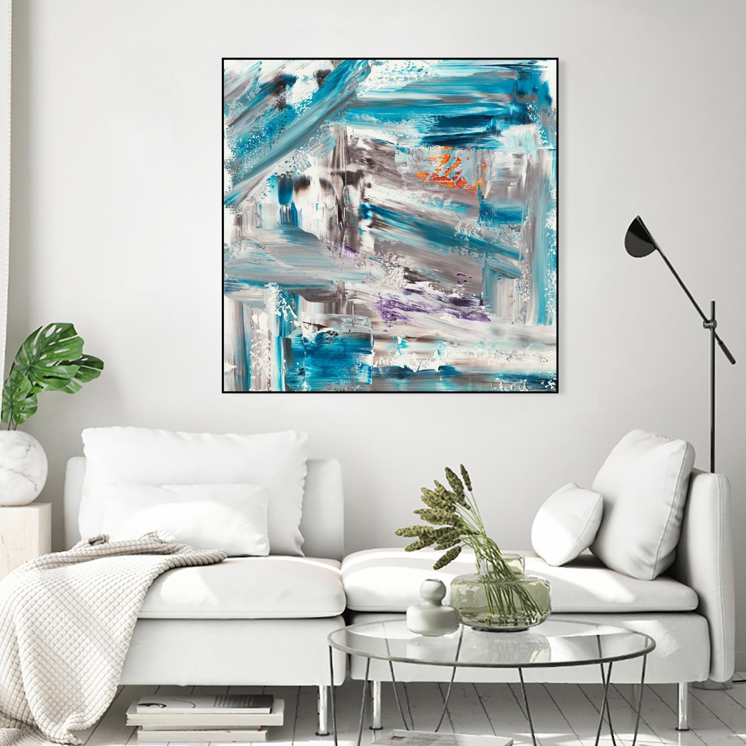 UNTIL THE VERY LAST SECOND by JEFF IORILLO on GIANT ART - blue abstract abstract