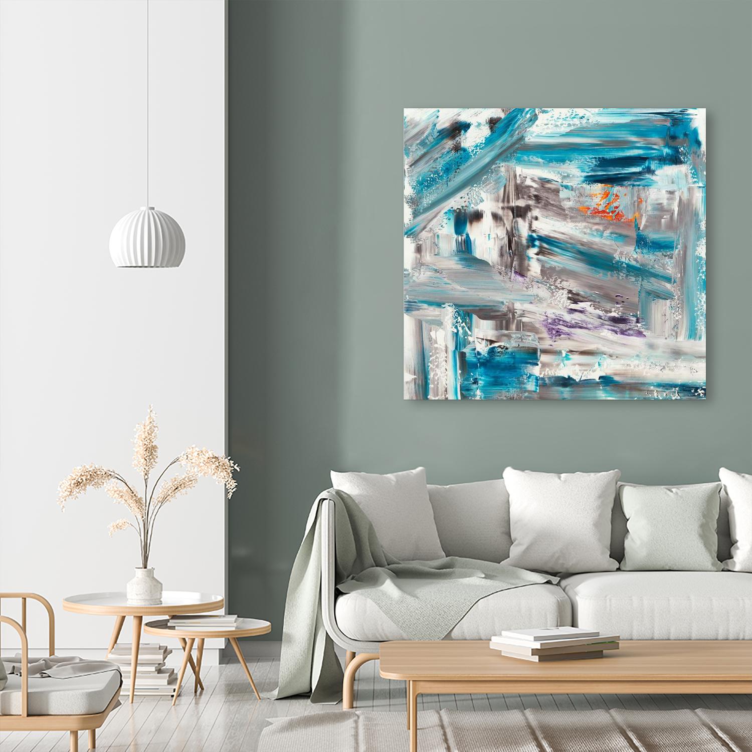 UNTIL THE VERY LAST SECOND by JEFF IORILLO on GIANT ART - blue abstract abstract