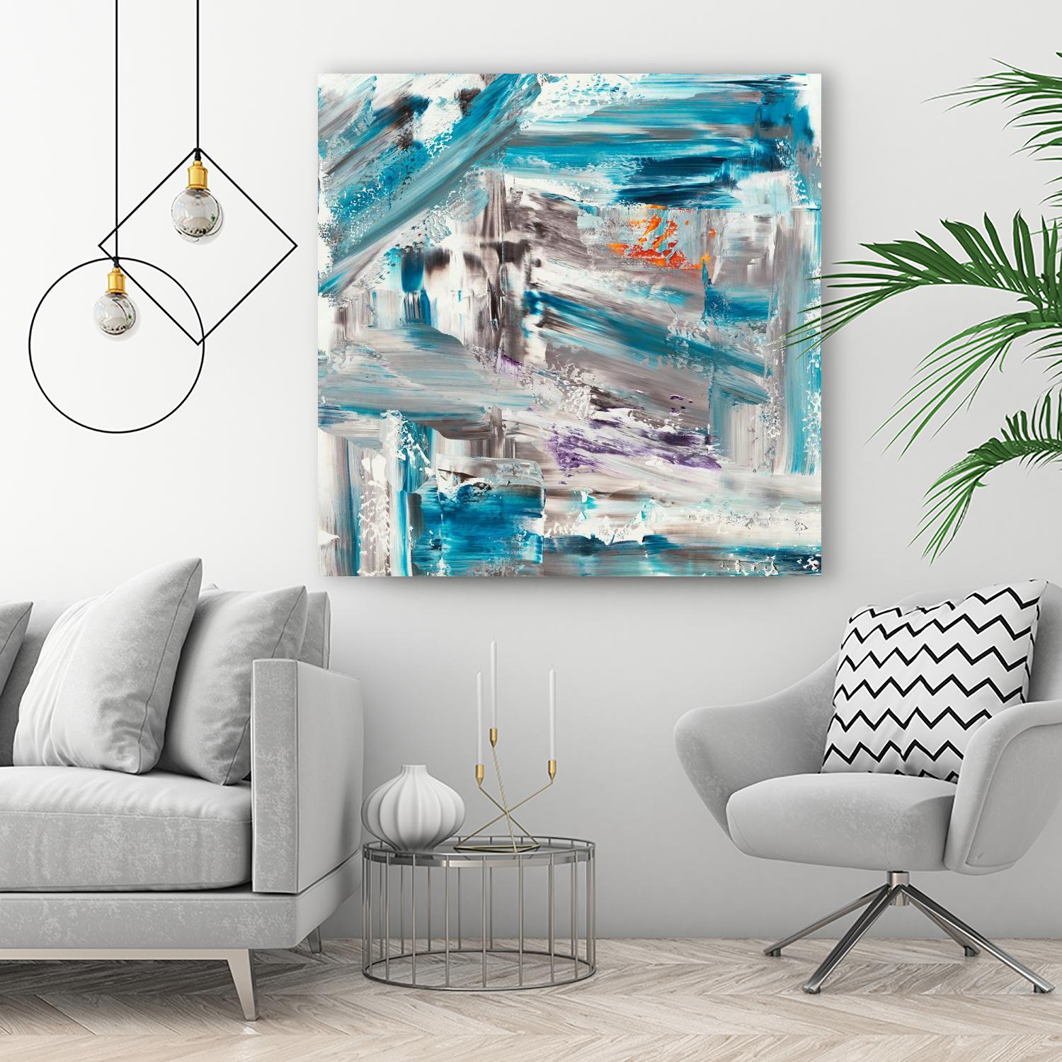 UNTIL THE VERY LAST SECOND by JEFF IORILLO on GIANT ART - blue abstract abstract