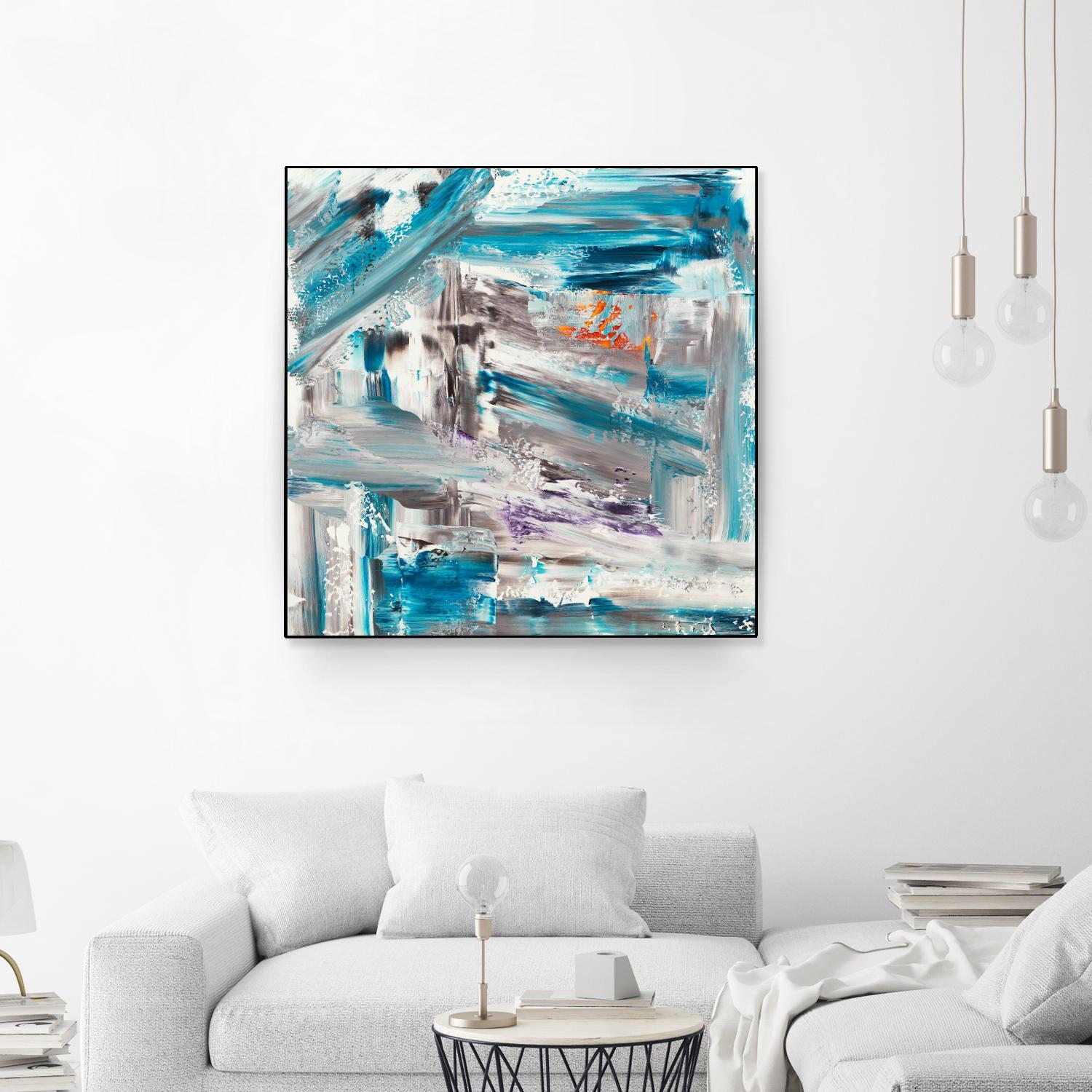 UNTIL THE VERY LAST SECOND by JEFF IORILLO on GIANT ART - blue abstract abstract