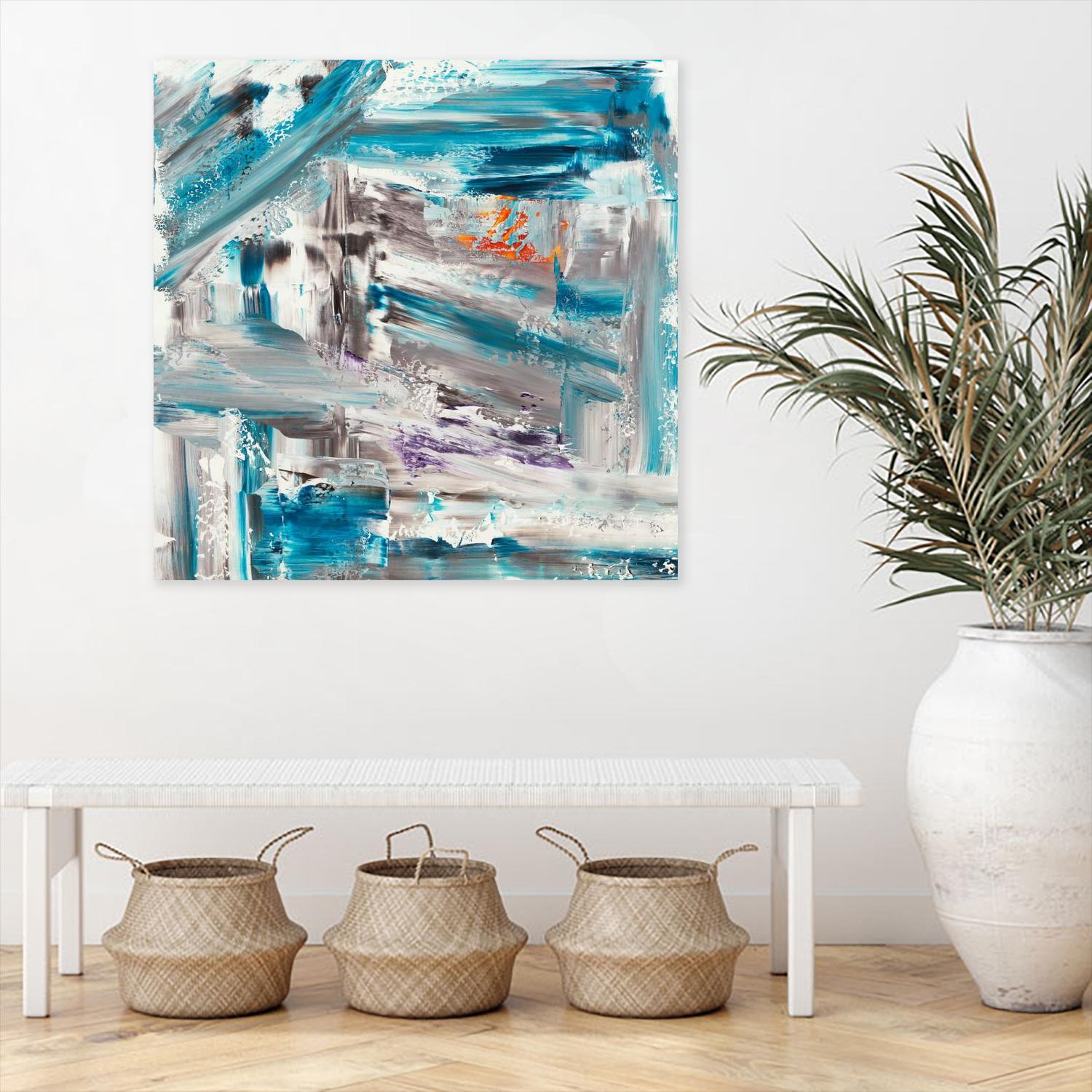 UNTIL THE VERY LAST SECOND by JEFF IORILLO on GIANT ART - blue abstract abstract