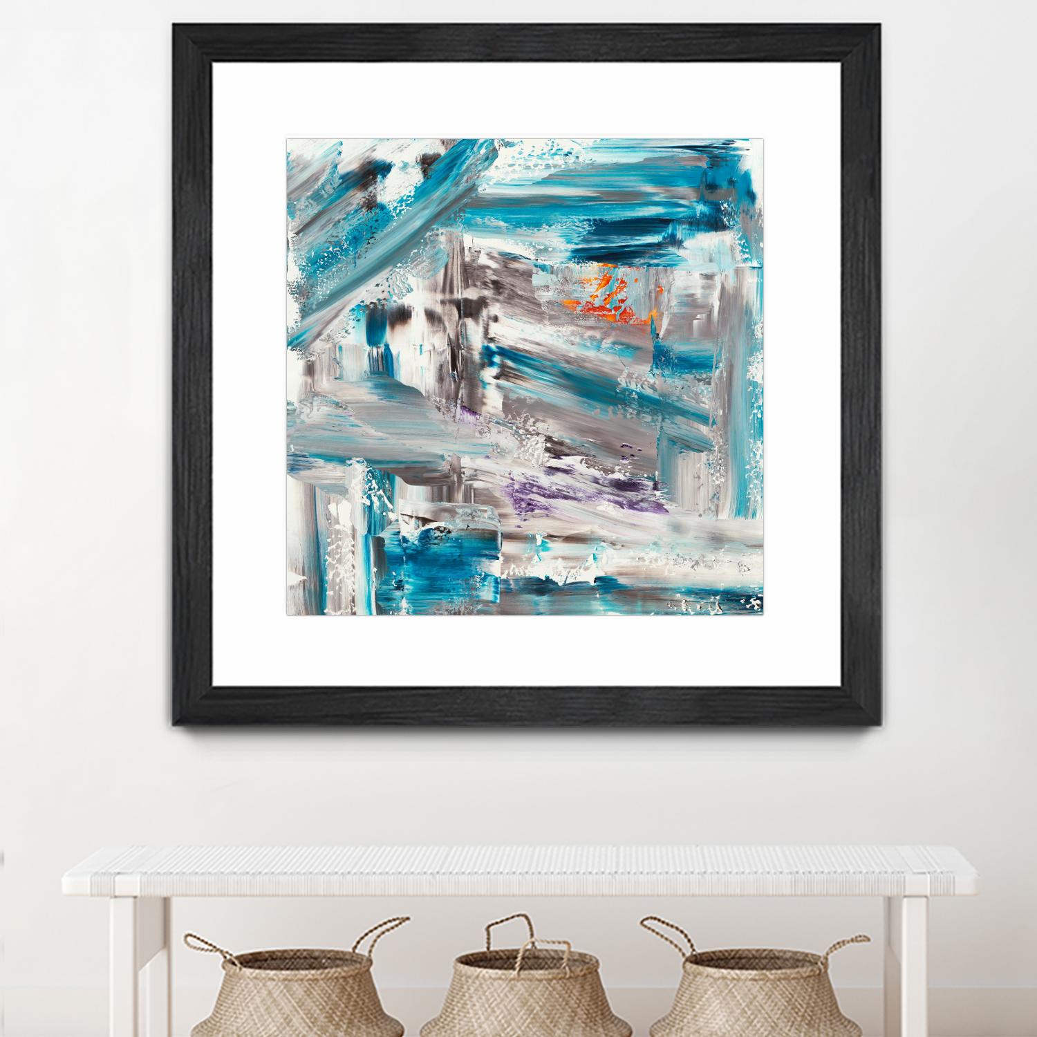 UNTIL THE VERY LAST SECOND by JEFF IORILLO on GIANT ART - blue abstract abstract