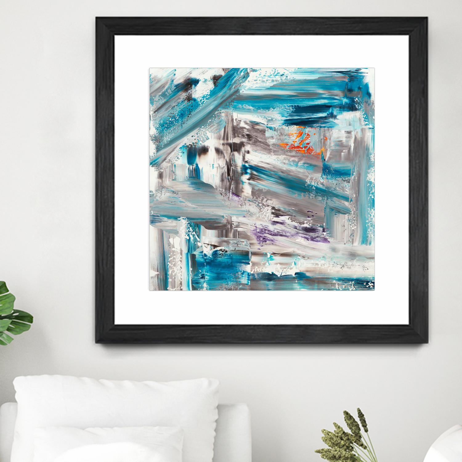 UNTIL THE VERY LAST SECOND by JEFF IORILLO on GIANT ART - blue abstract abstract