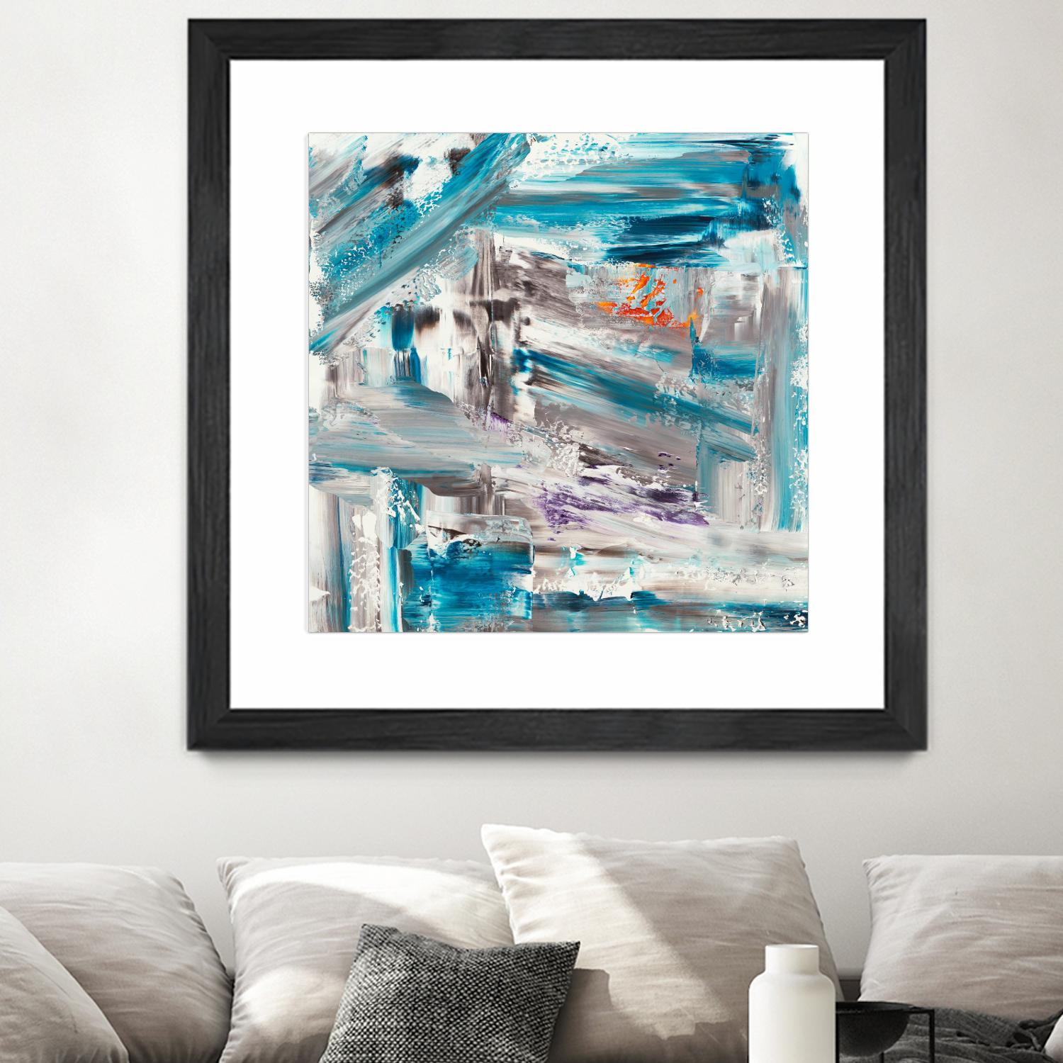 UNTIL THE VERY LAST SECOND by JEFF IORILLO on GIANT ART - blue abstract abstract
