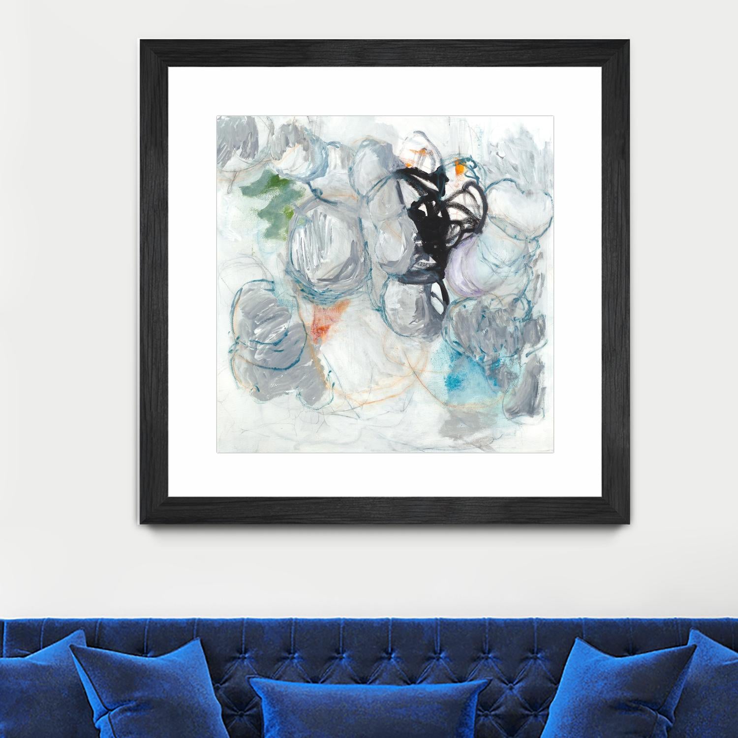 TUMBLE MOMENTUM by JEFF IORILLO on GIANT ART - blue abstract abstract