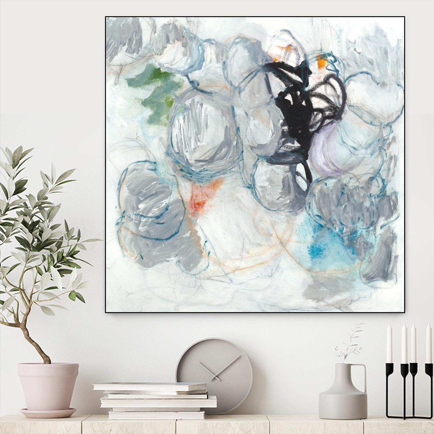 TUMBLE MOMENTUM by JEFF IORILLO on GIANT ART - blue abstract abstract