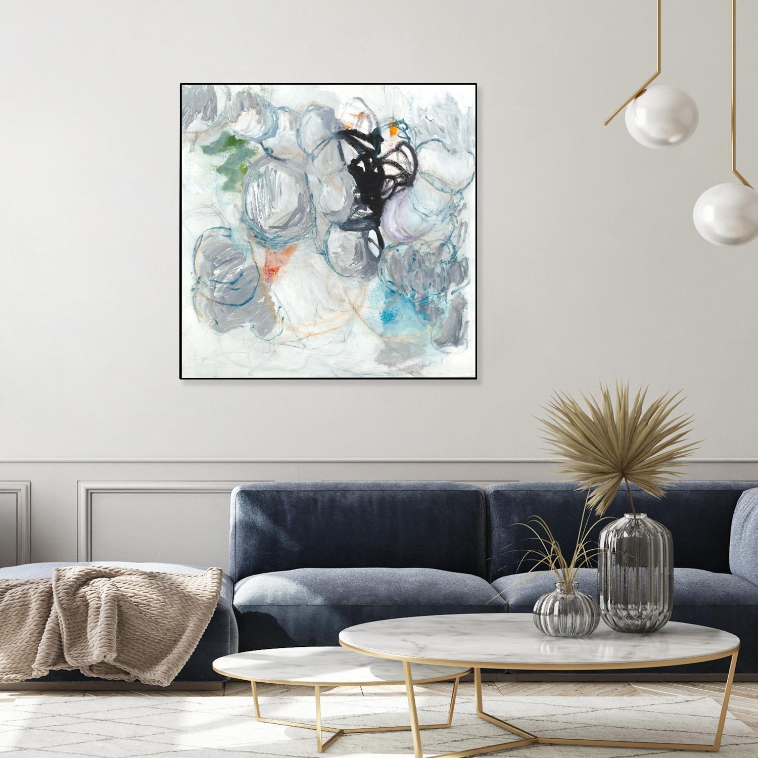 TUMBLE MOMENTUM by JEFF IORILLO on GIANT ART - blue abstract abstract