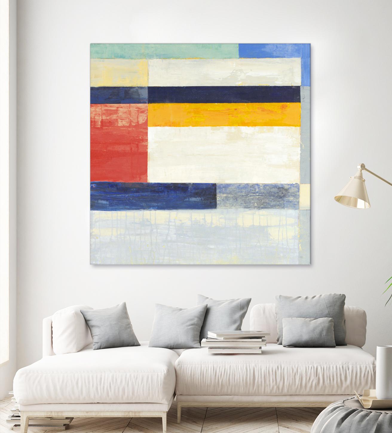 Retro Spectrum II by Liz Jardine on GIANT ART - white abstract