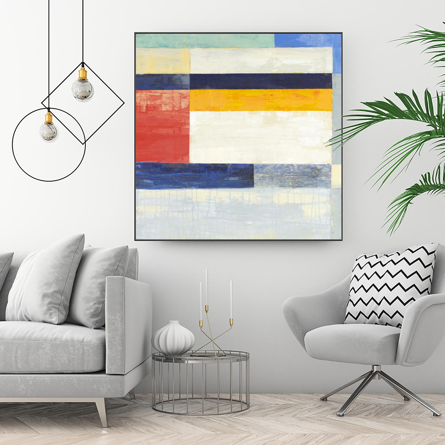 Retro Spectrum II by Liz Jardine on GIANT ART - white abstract