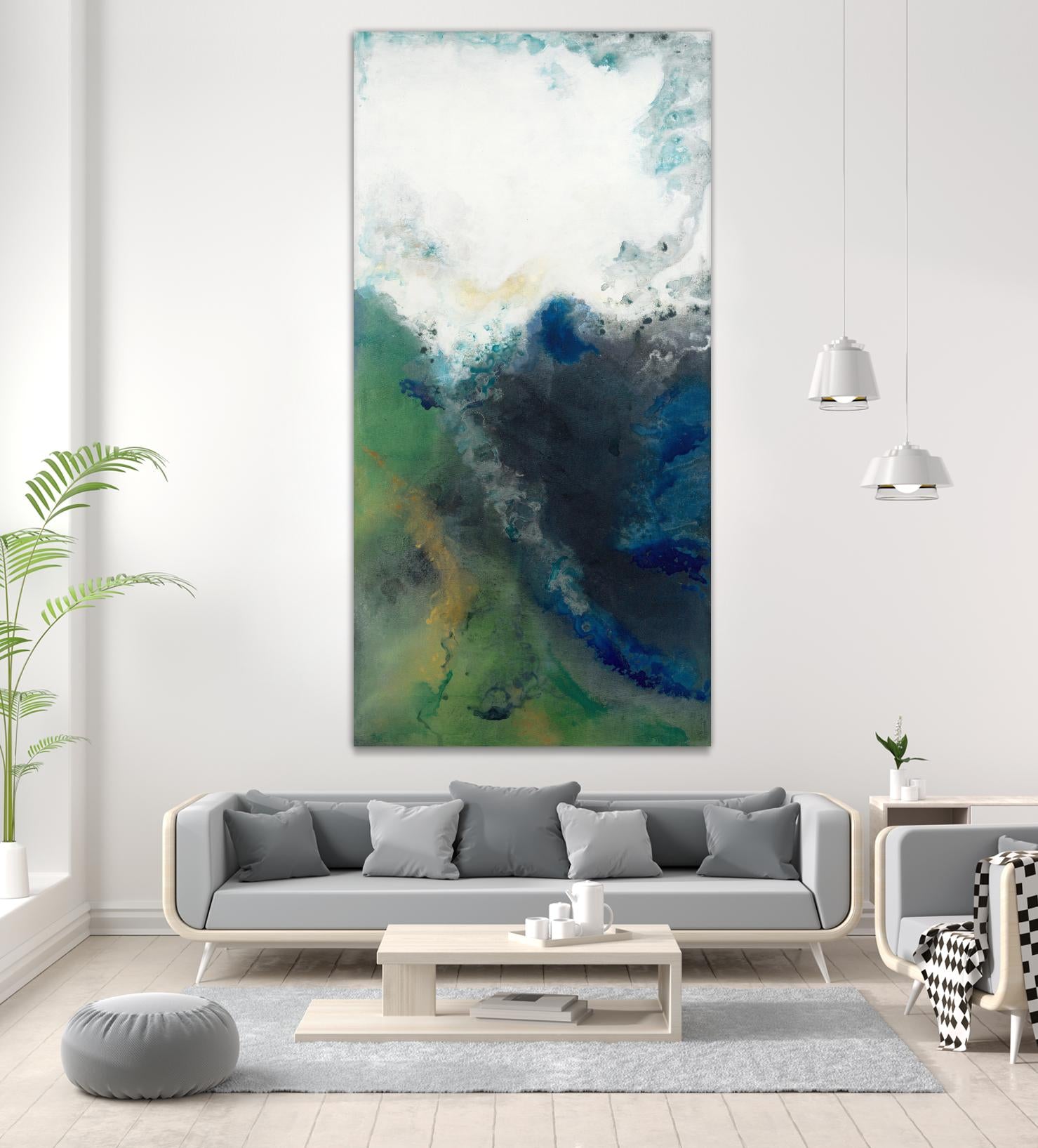 Tidal Wave by Liz Jardine on GIANT ART - white abstract