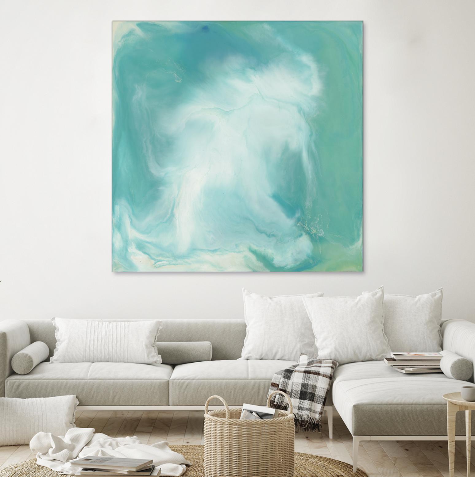Untitled Seagreen by Corrie LaVelle on GIANT ART - white abstract