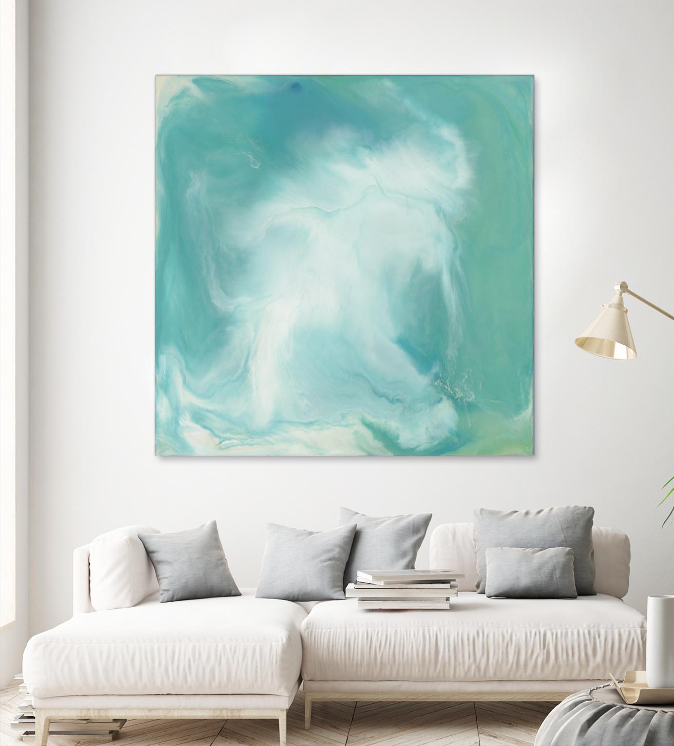 Untitled Seagreen by Corrie LaVelle on GIANT ART - white abstract