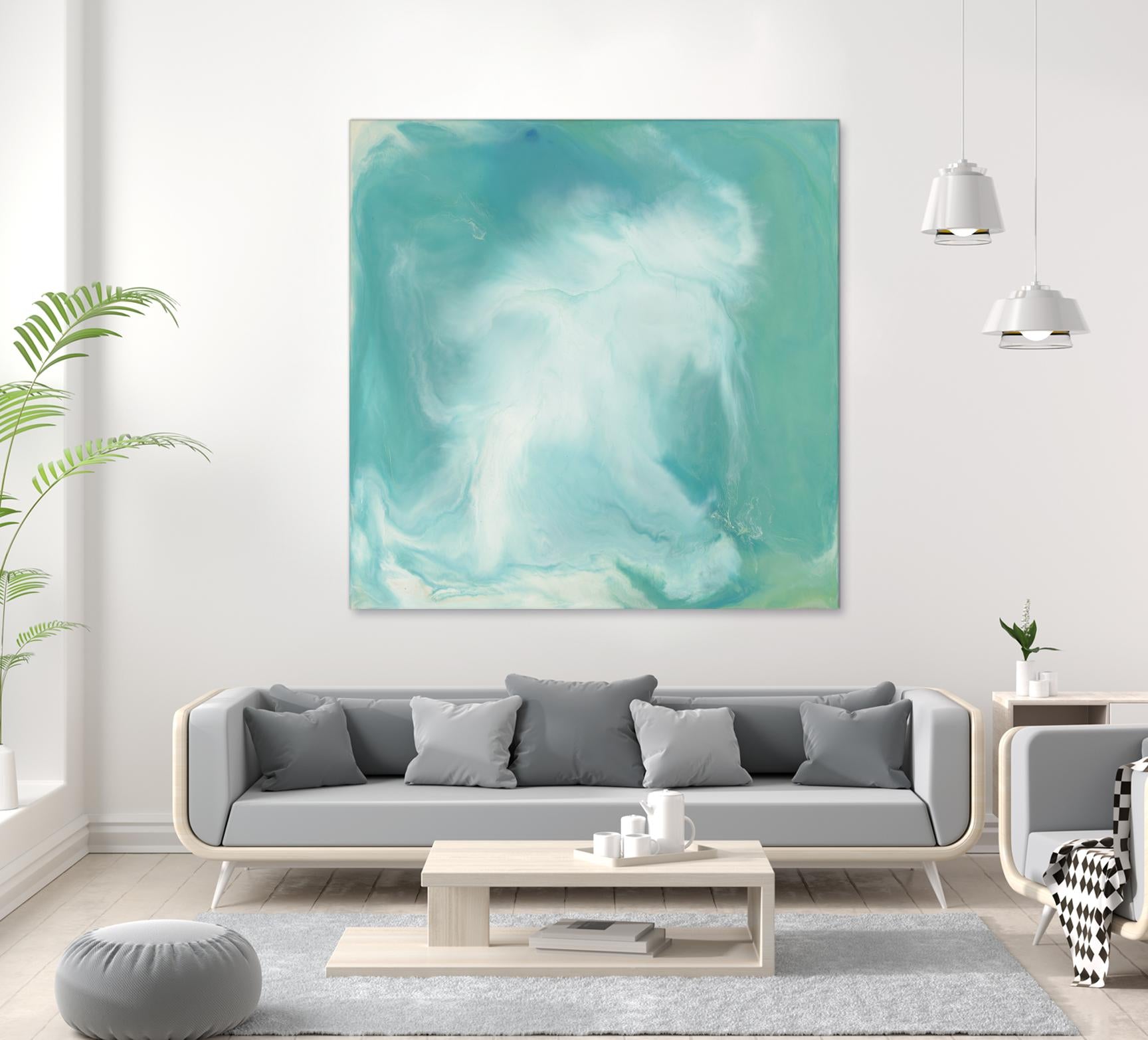 Untitled Seagreen by Corrie LaVelle on GIANT ART - white abstract