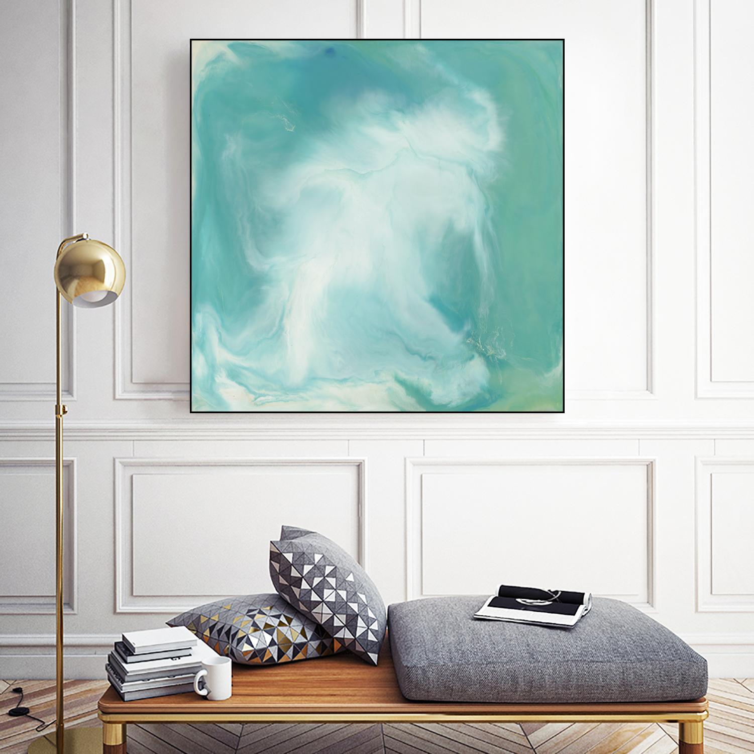 Untitled Seagreen by Corrie LaVelle on GIANT ART - white abstract