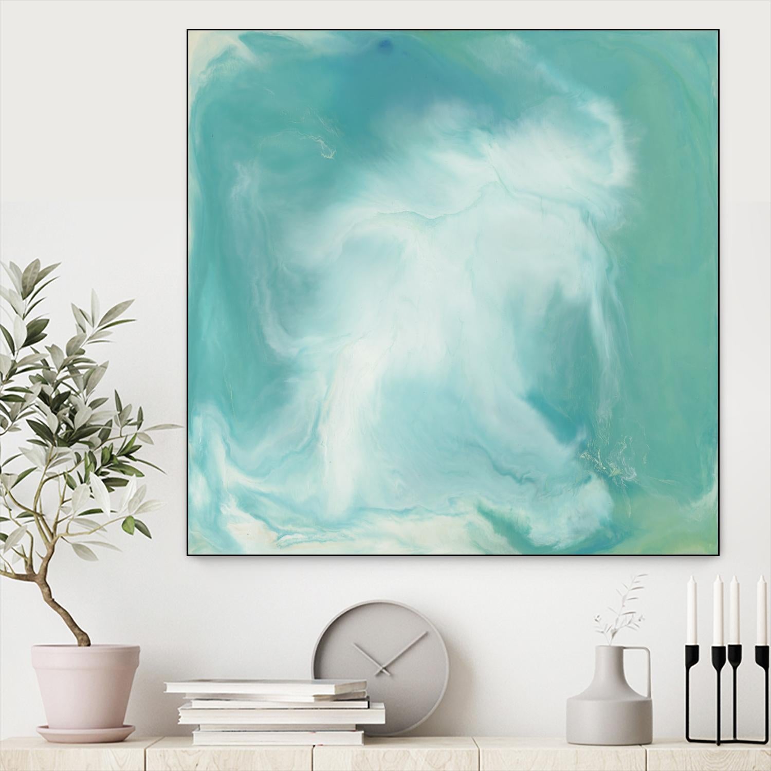 Untitled Seagreen by Corrie LaVelle on GIANT ART - white abstract
