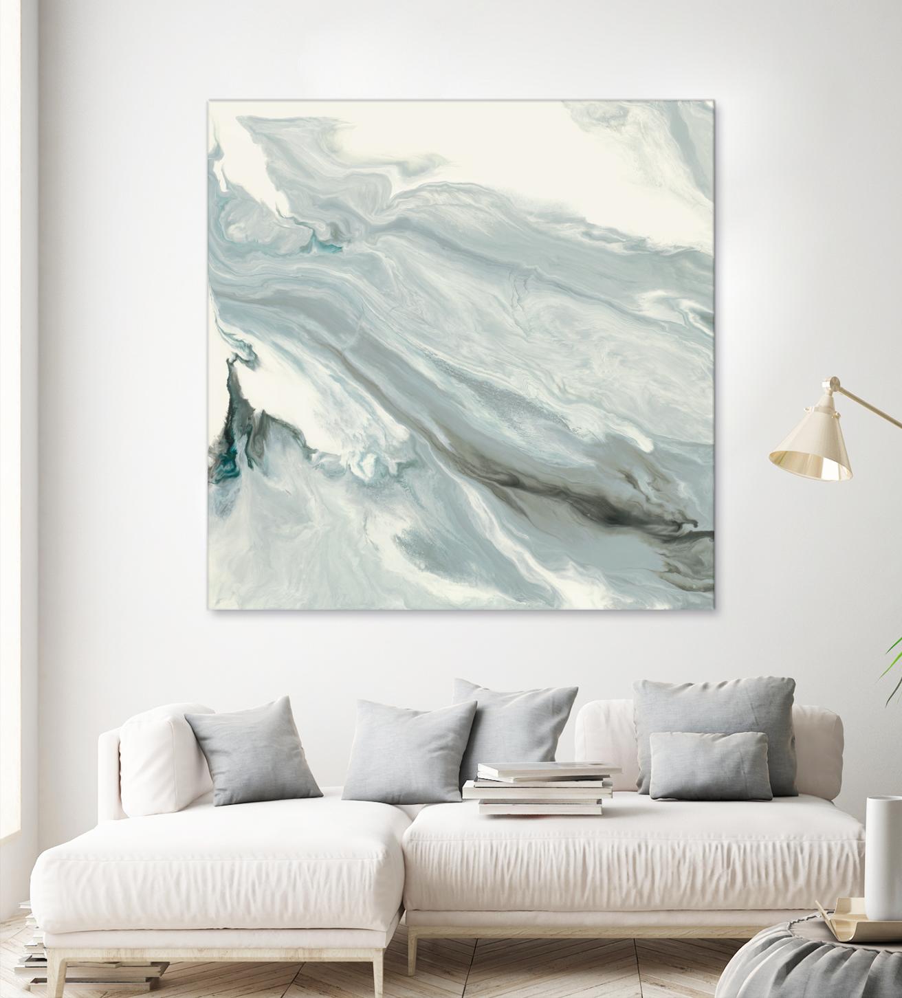 Manifest by Corrie LaVelle on GIANT ART - grays, blacks fluid abstracts