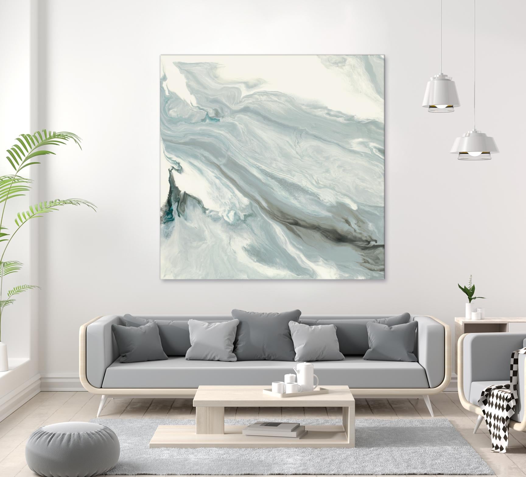 Manifest by Corrie LaVelle on GIANT ART - grays, blacks fluid abstracts