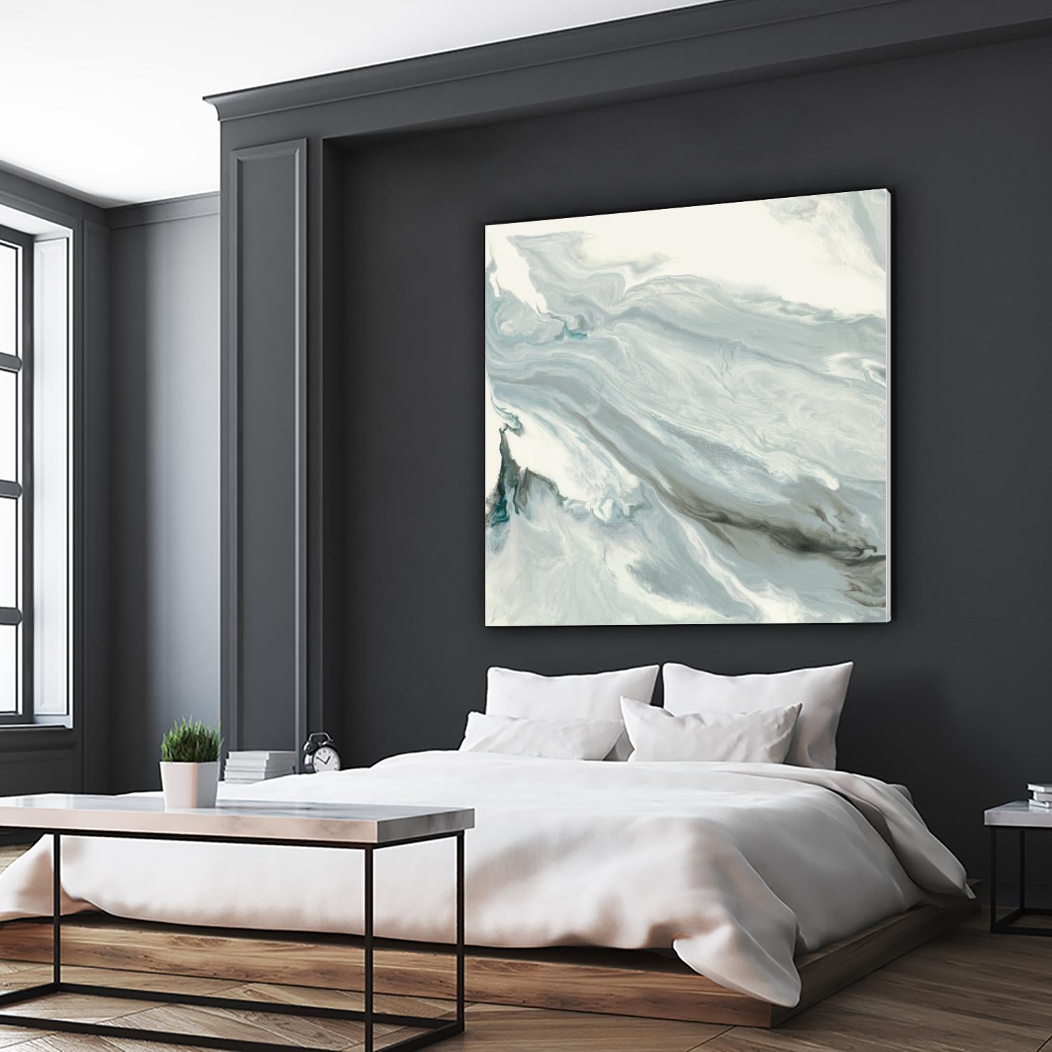 Manifest by Corrie LaVelle on GIANT ART - grays, blacks fluid abstracts