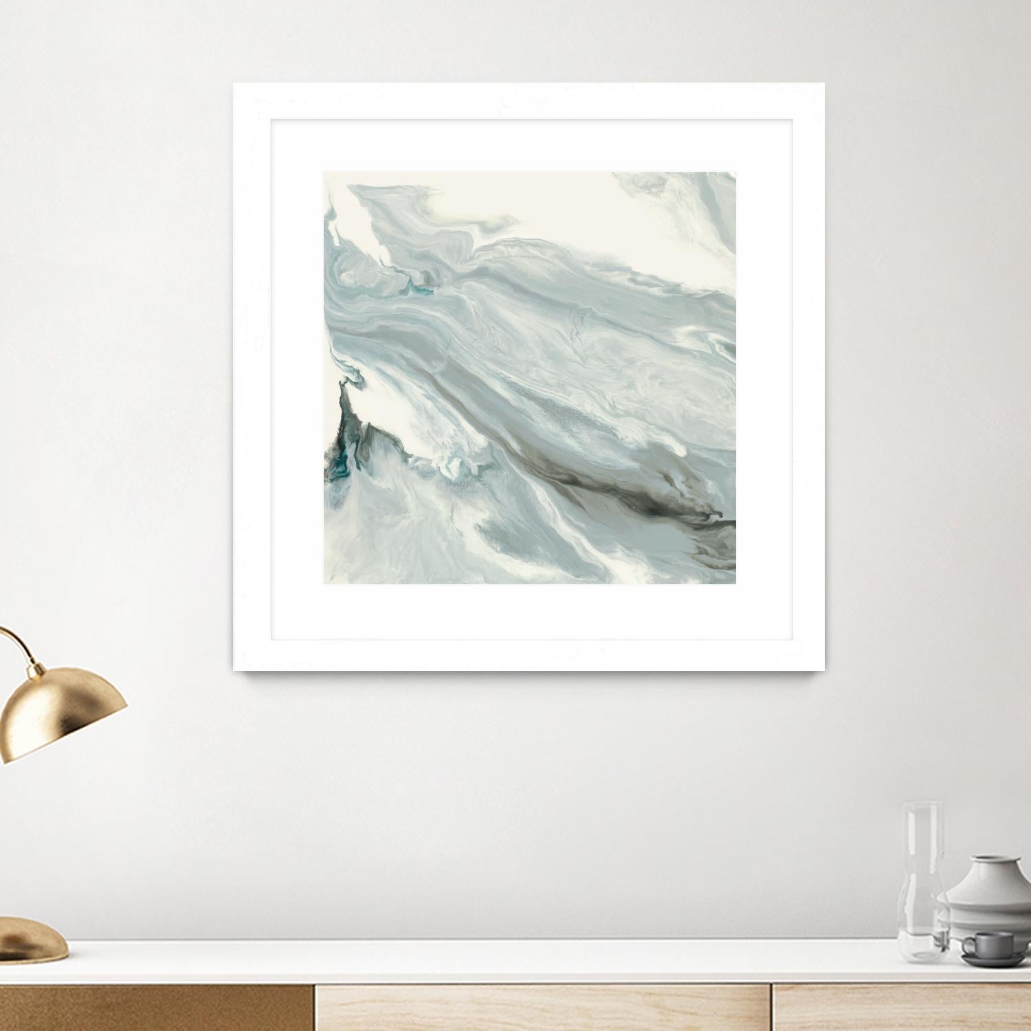 Manifest by Corrie LaVelle on GIANT ART - grays, blacks fluid abstracts