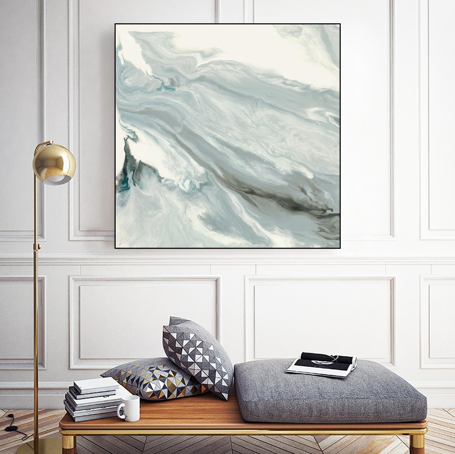 Manifest by Corrie LaVelle on GIANT ART - grays, blacks fluid abstracts