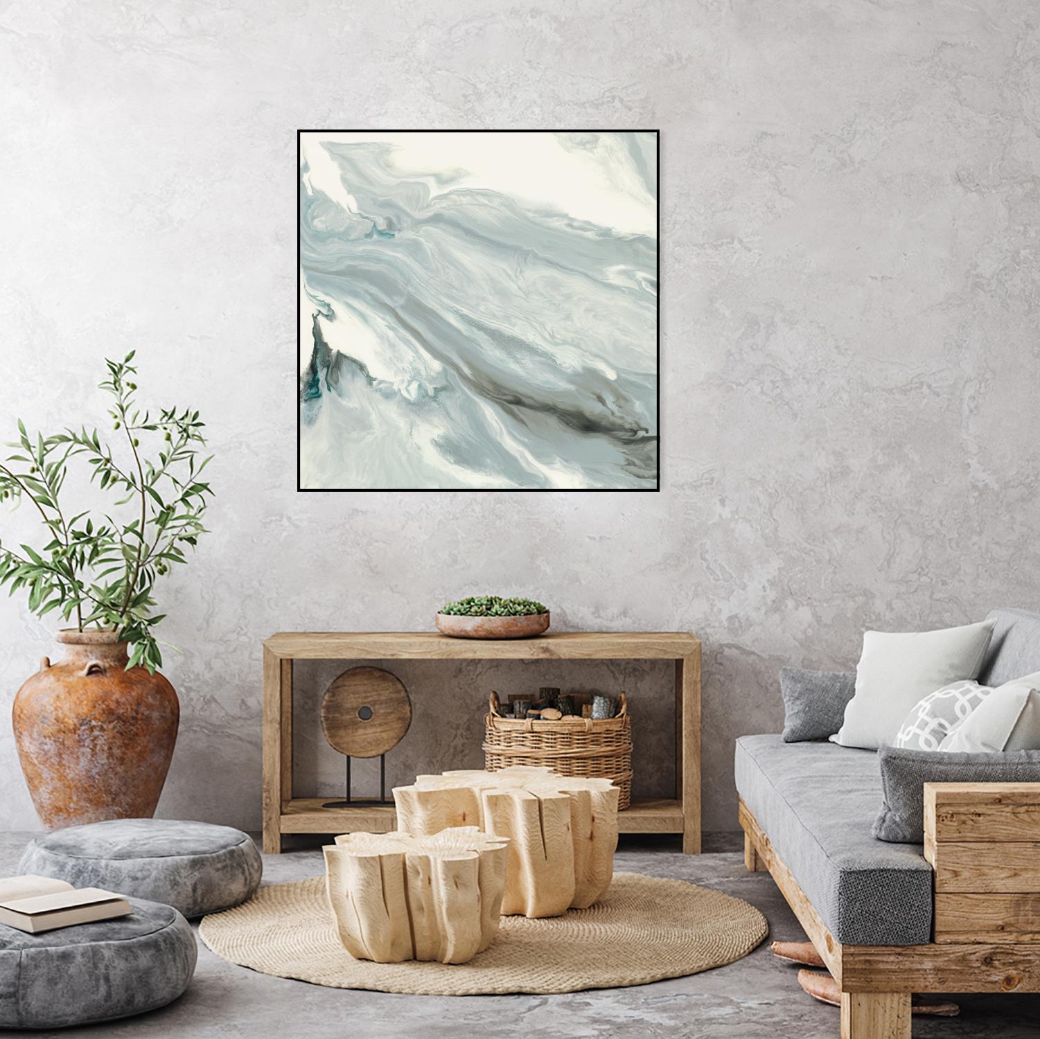 Manifest by Corrie LaVelle on GIANT ART - grays, blacks fluid abstracts