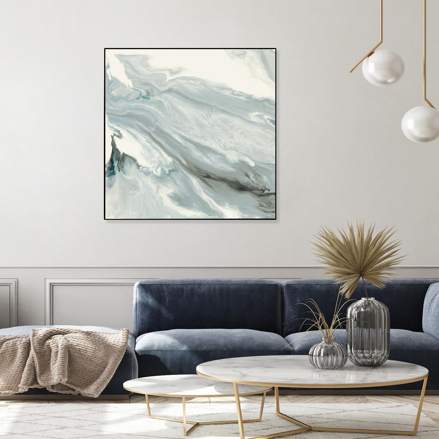 Manifest by Corrie LaVelle on GIANT ART - grays, blacks fluid abstracts