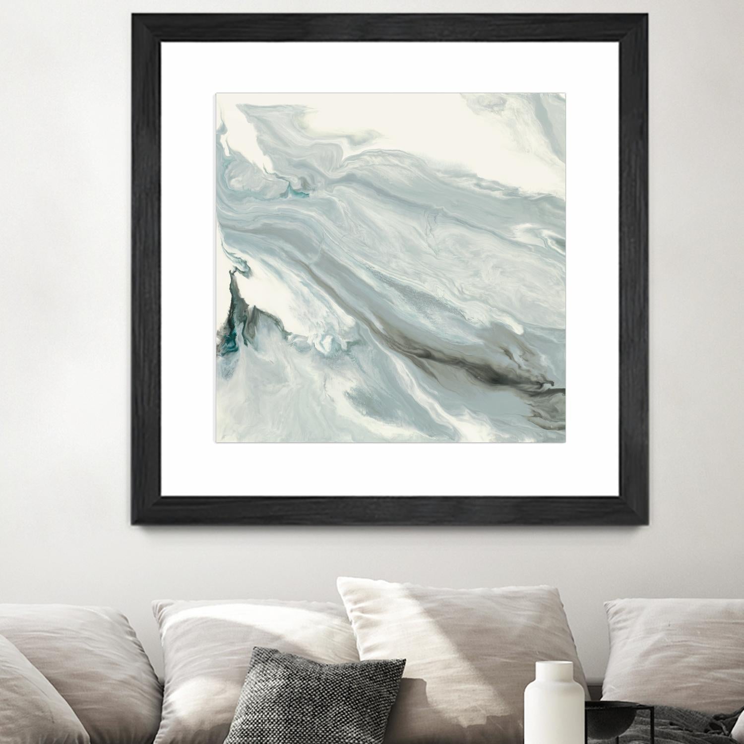 Manifest by Corrie LaVelle on GIANT ART - grays, blacks fluid abstracts