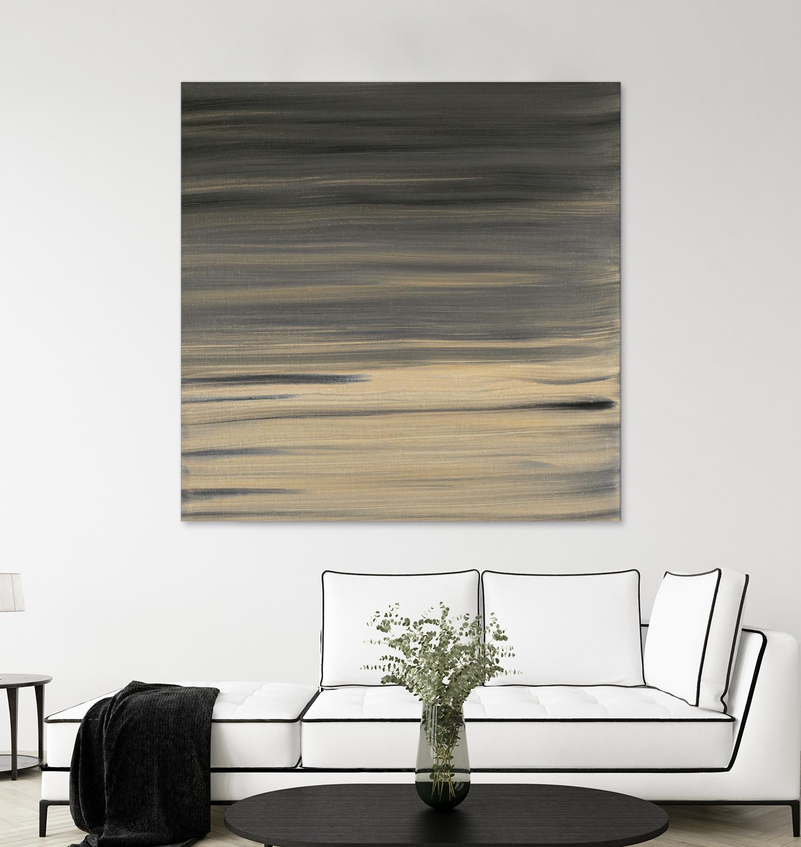 Peach Stripes by Corrie LaVelle on GIANT ART - black abstract