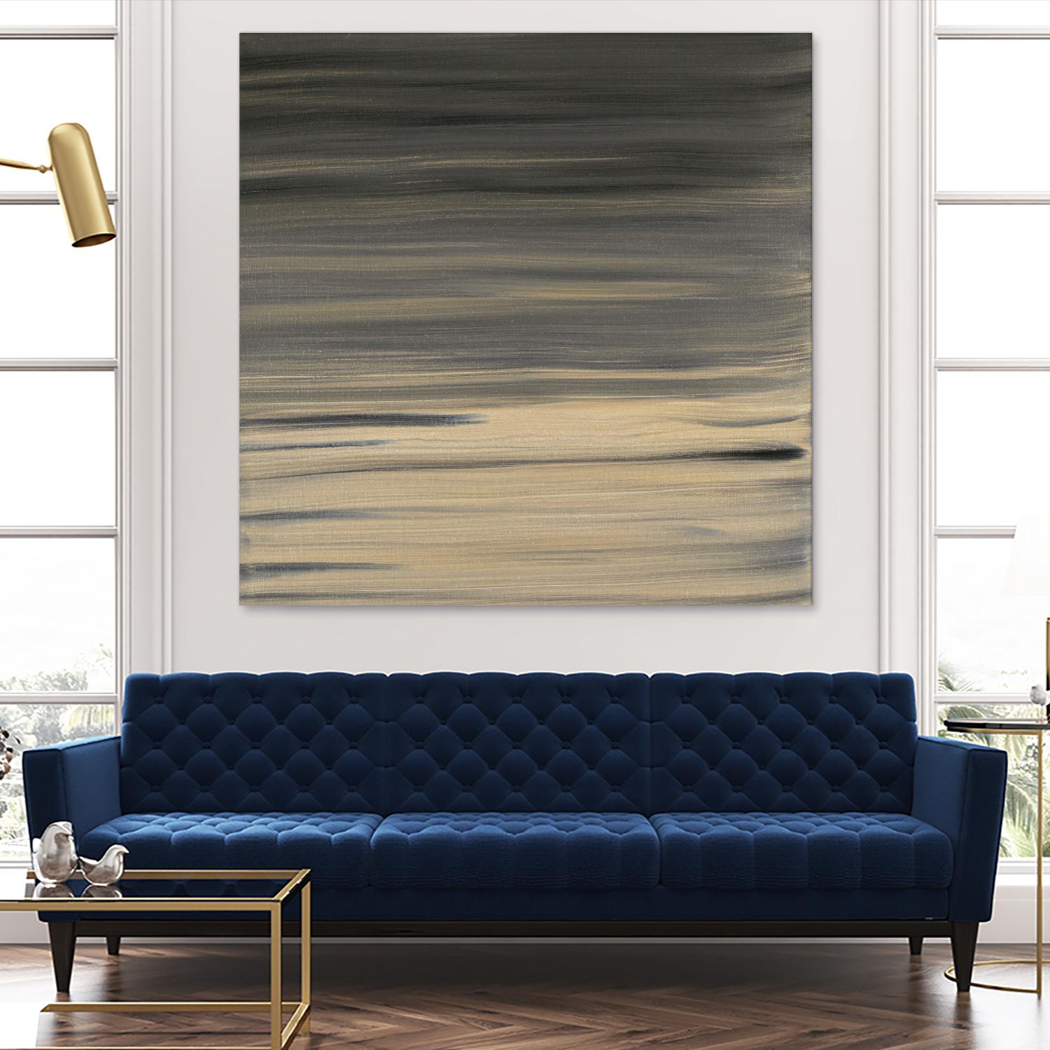 Peach Stripes by Corrie LaVelle on GIANT ART - black abstract