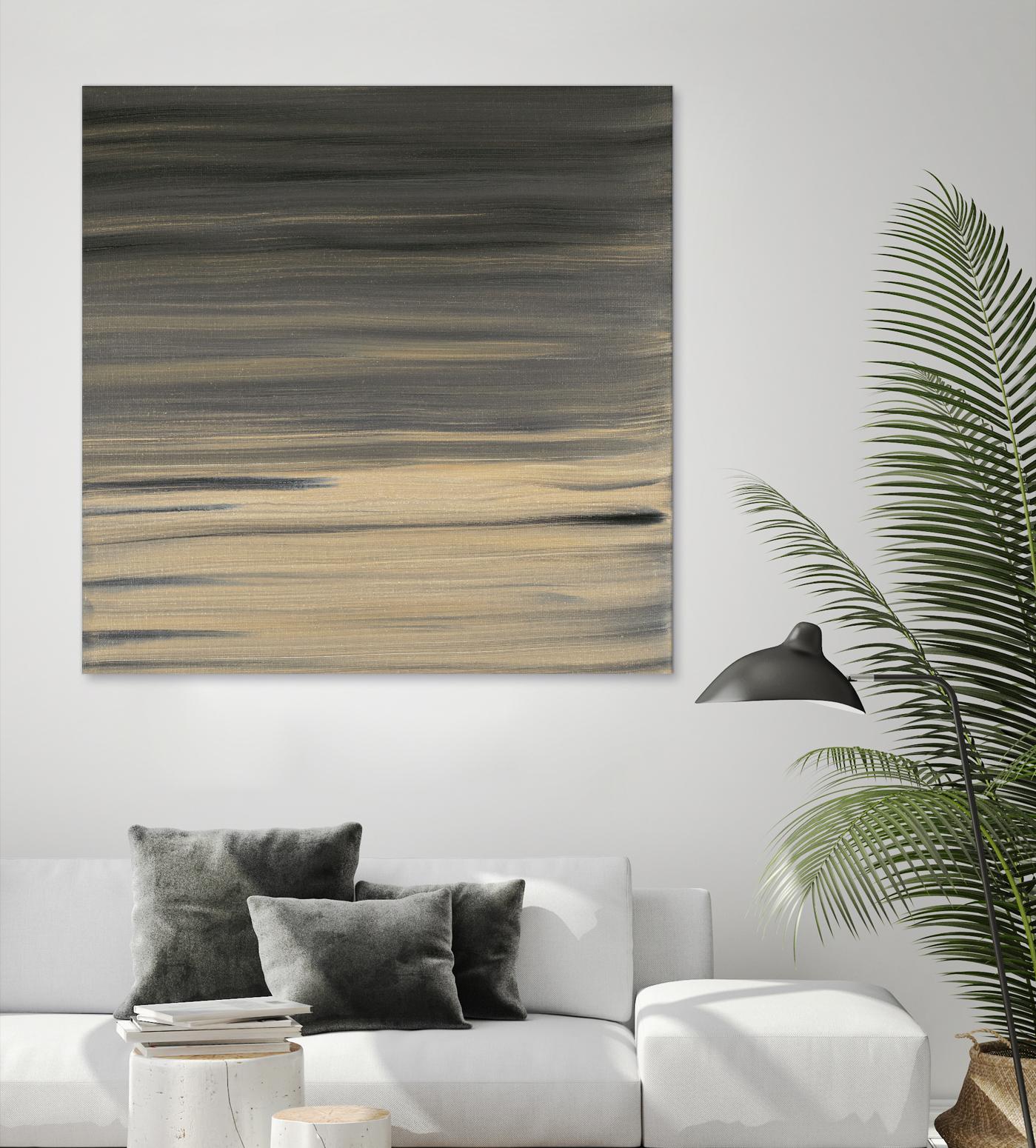 Peach Stripes by Corrie LaVelle on GIANT ART - black abstract