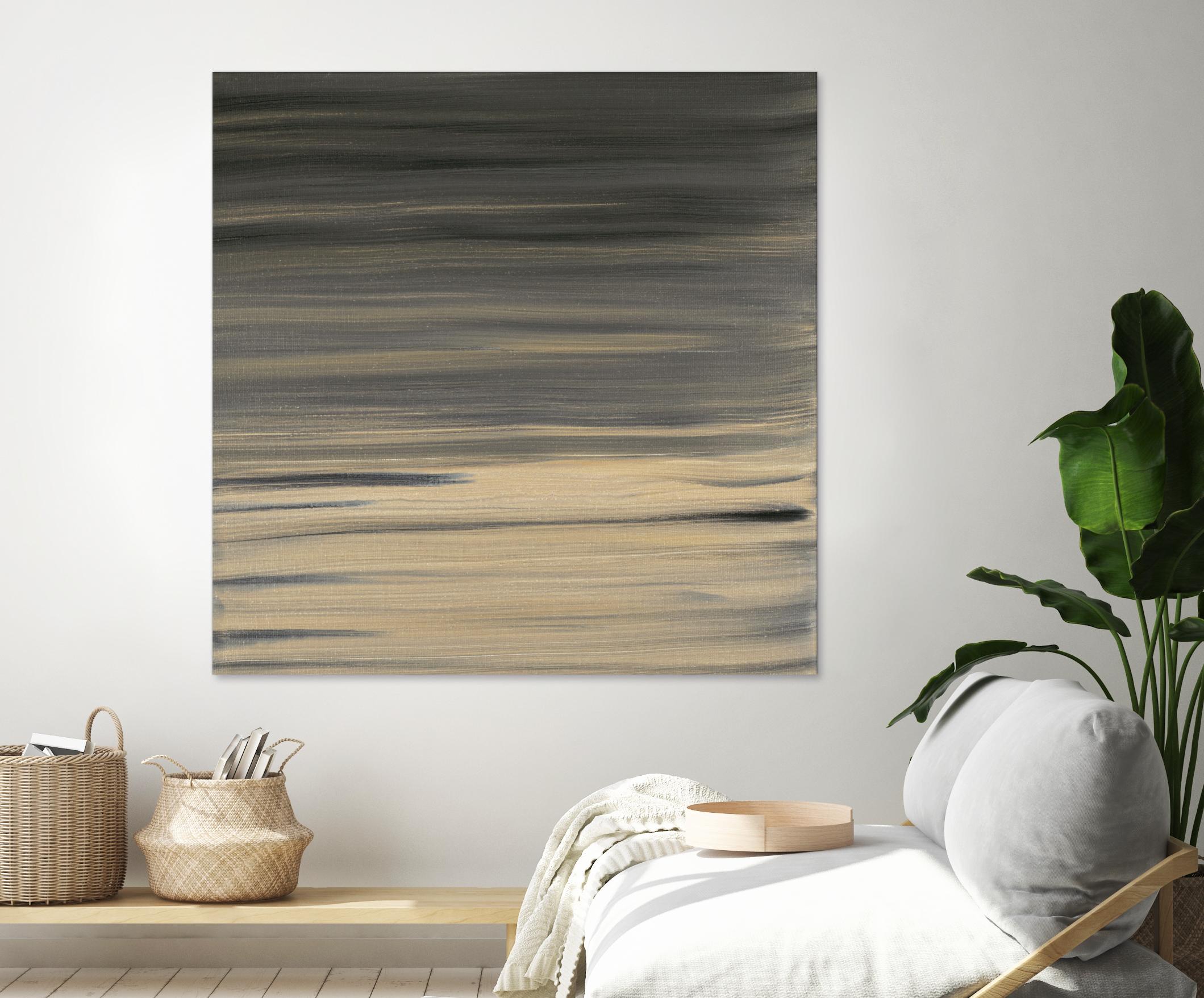 Peach Stripes by Corrie LaVelle on GIANT ART - black abstract