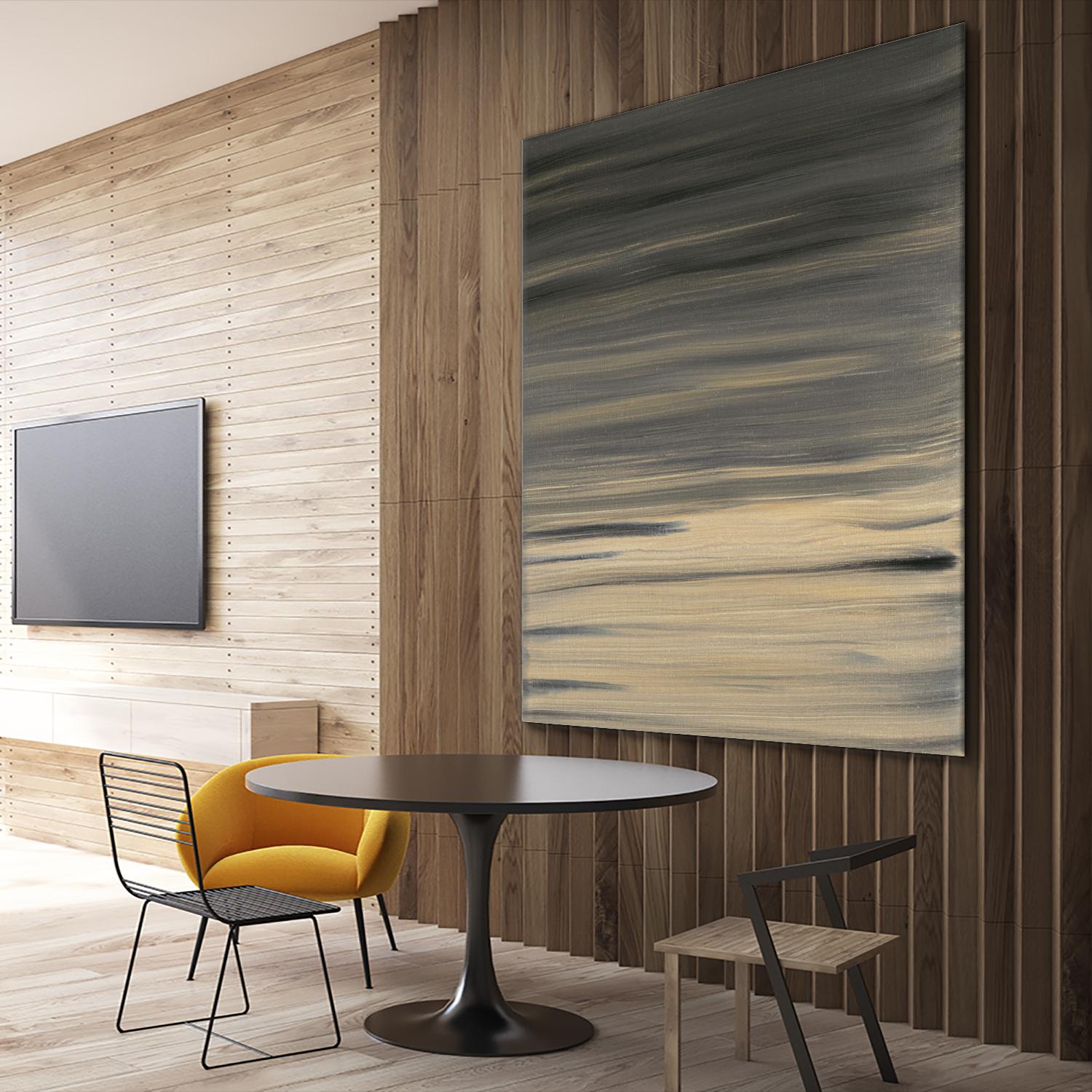 Peach Stripes by Corrie LaVelle on GIANT ART - black abstract