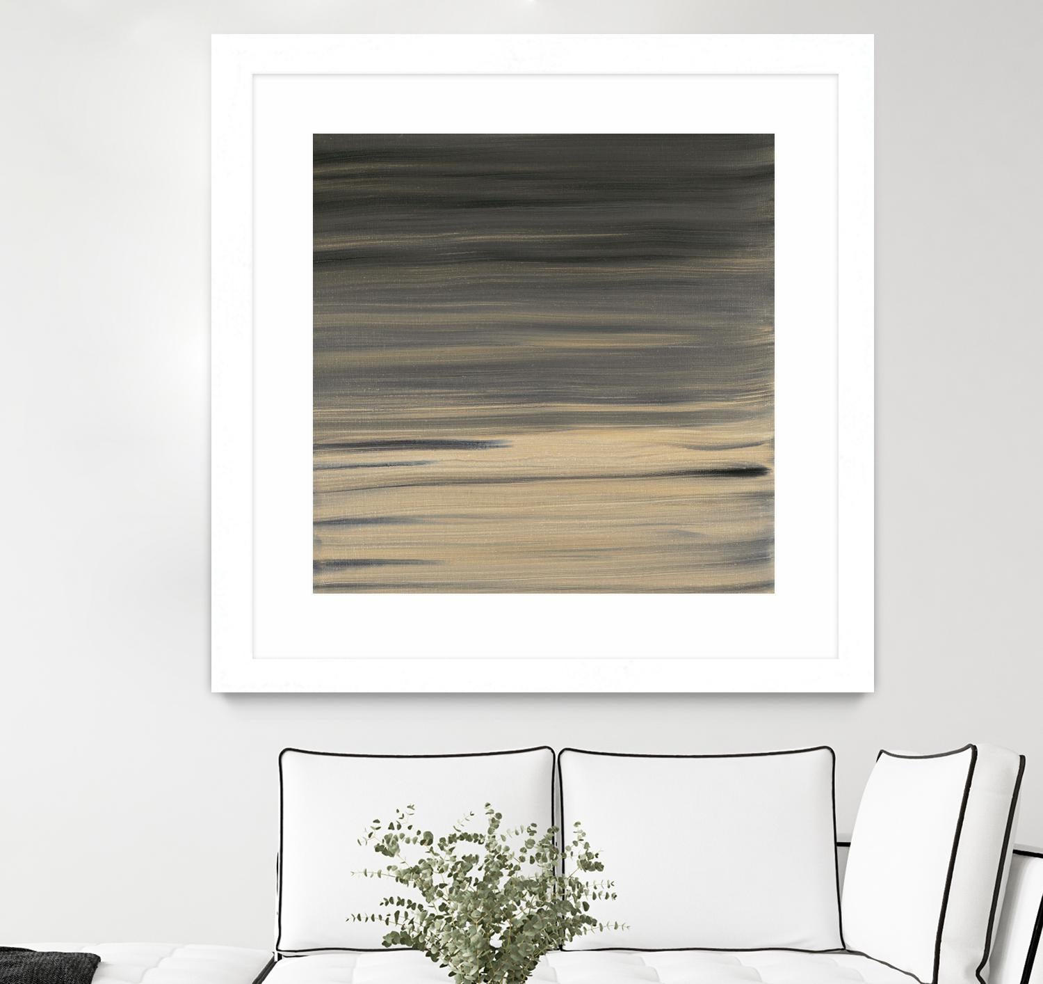 Peach Stripes by Corrie LaVelle on GIANT ART - black abstract