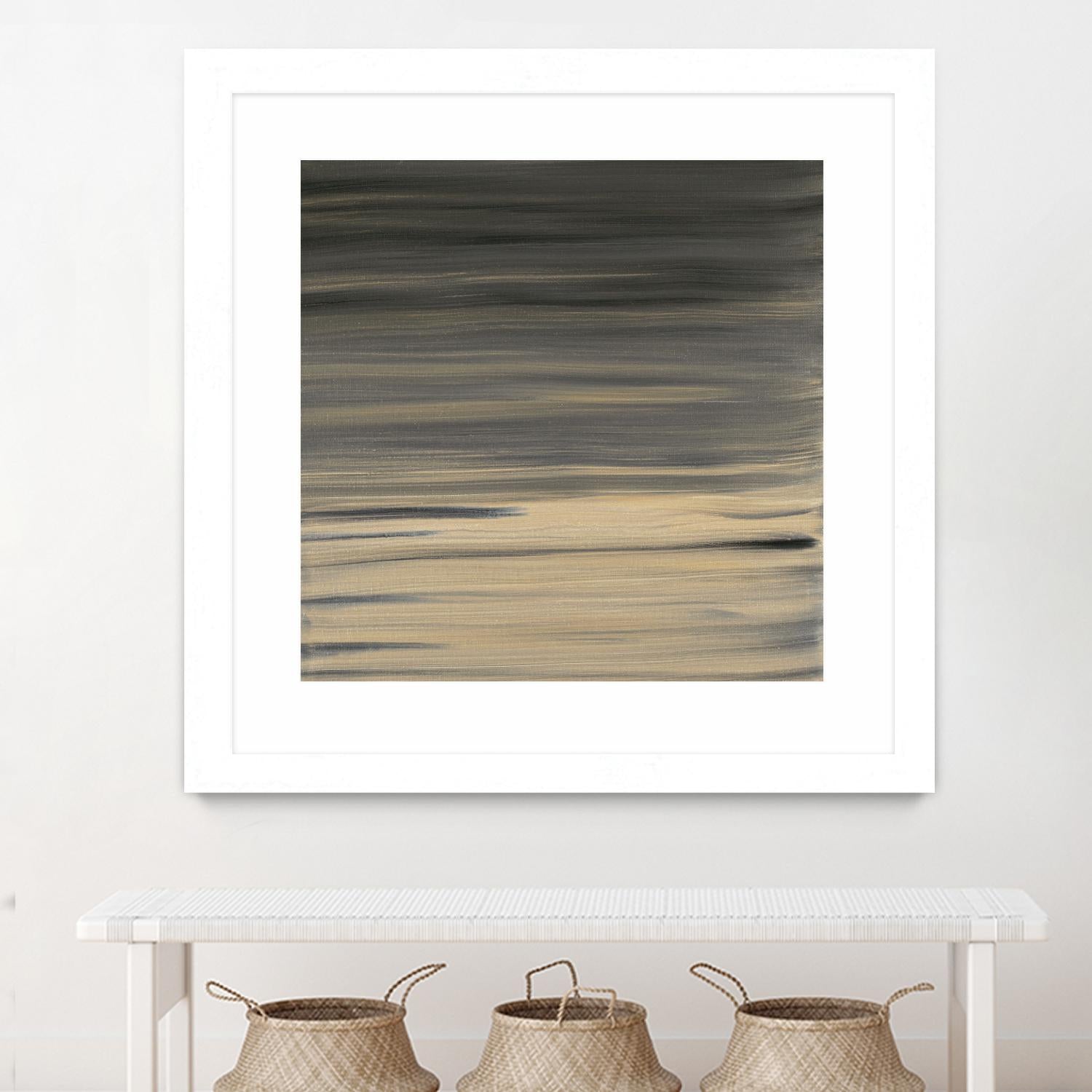 Peach Stripes by Corrie LaVelle on GIANT ART - black abstract