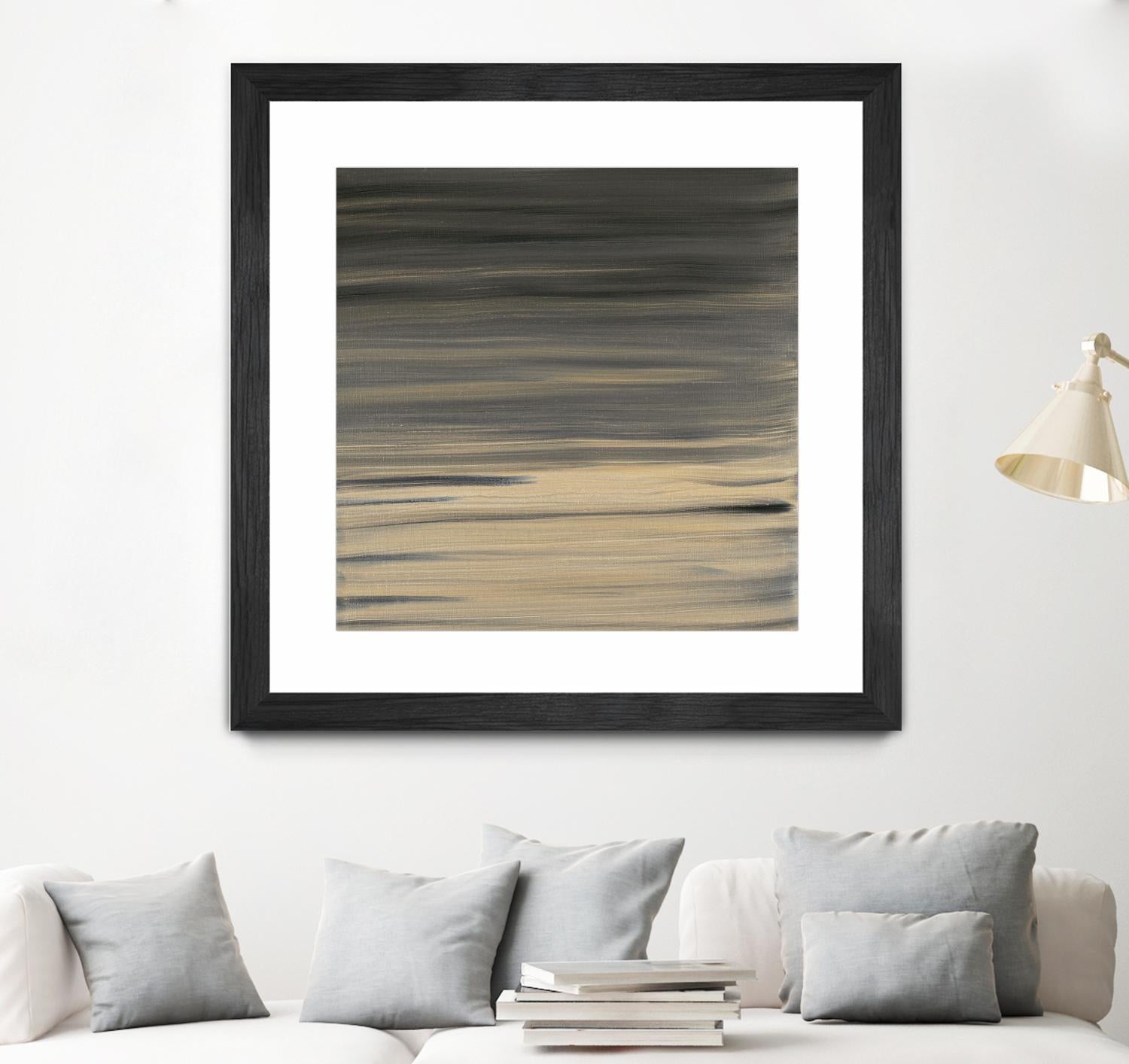 Peach Stripes by Corrie LaVelle on GIANT ART - black abstract