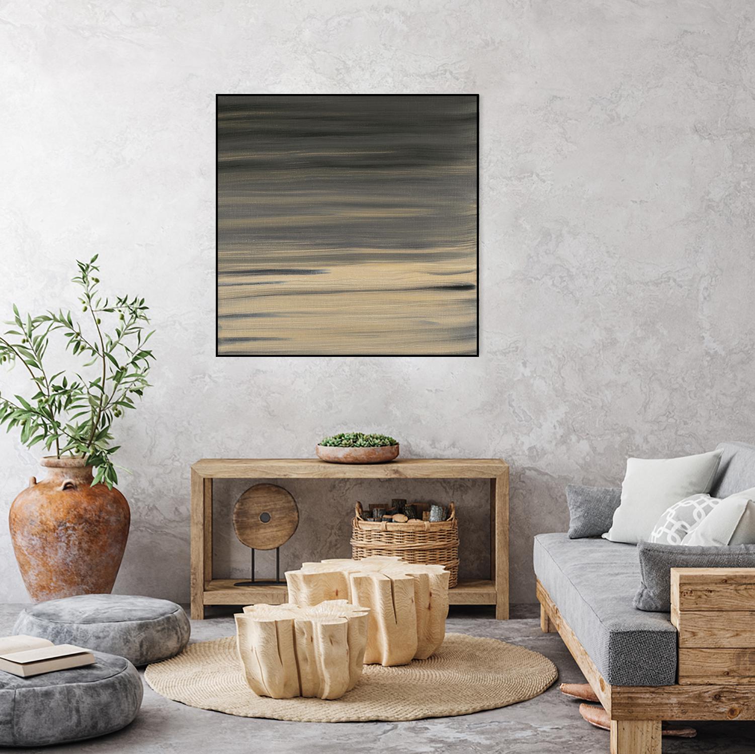 Peach Stripes by Corrie LaVelle on GIANT ART - black abstract