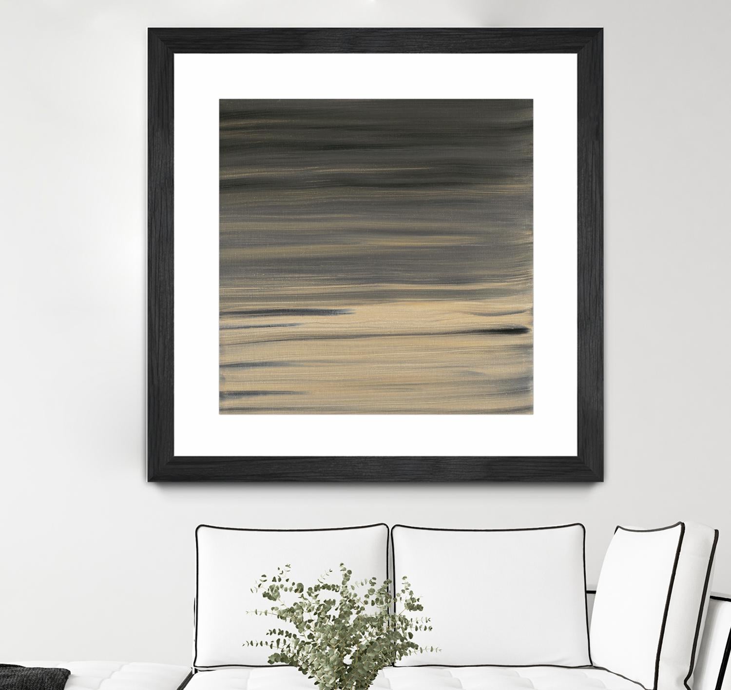 Peach Stripes by Corrie LaVelle on GIANT ART - black abstract