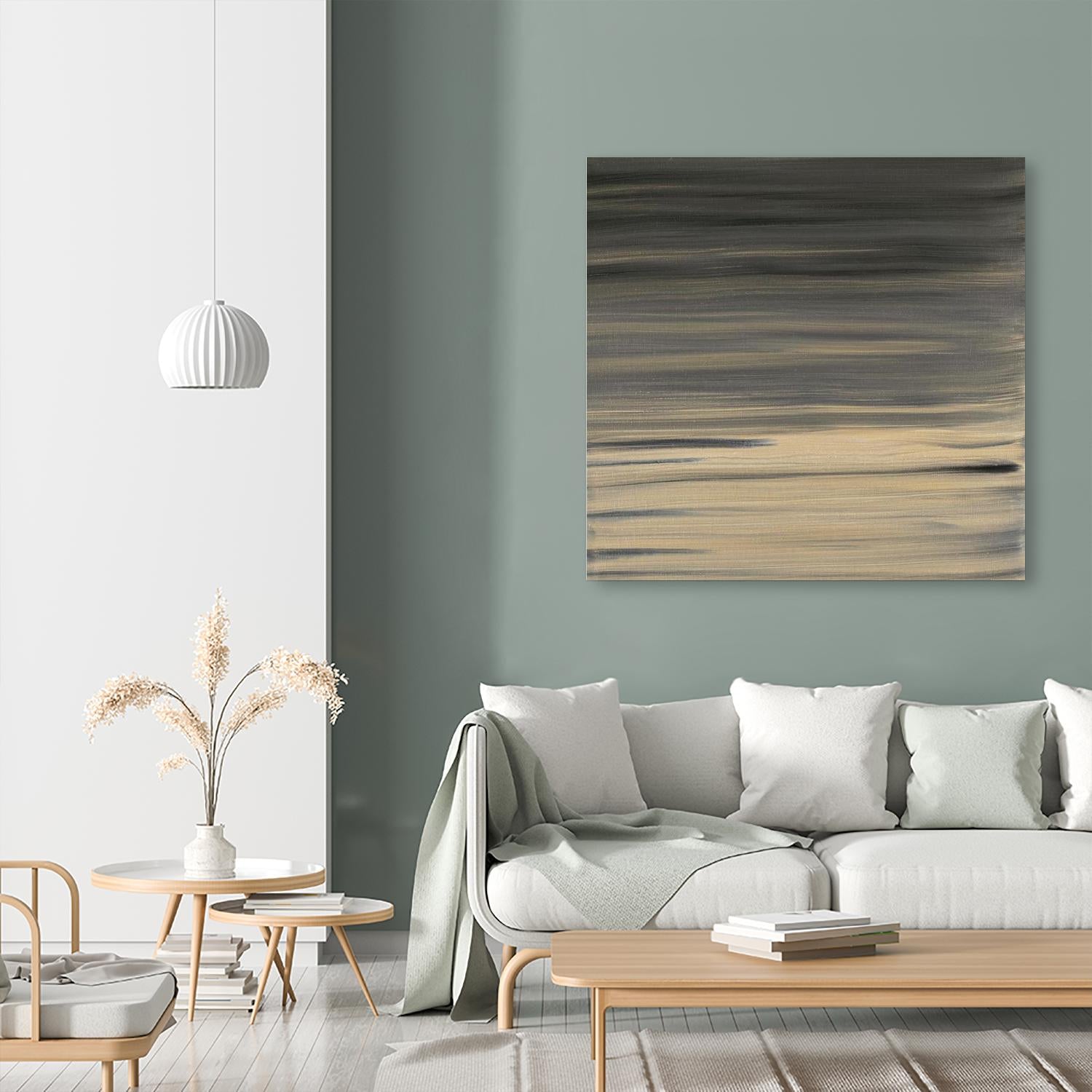 Peach Stripes by Corrie LaVelle on GIANT ART - black abstract