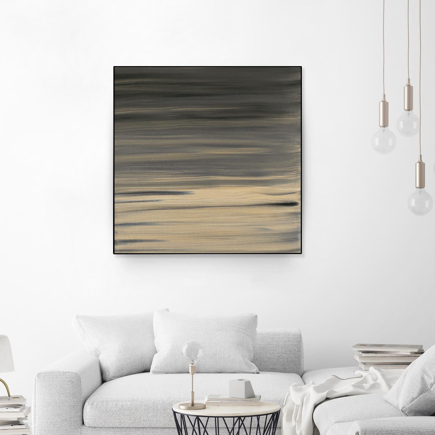 Peach Stripes by Corrie LaVelle on GIANT ART - black abstract