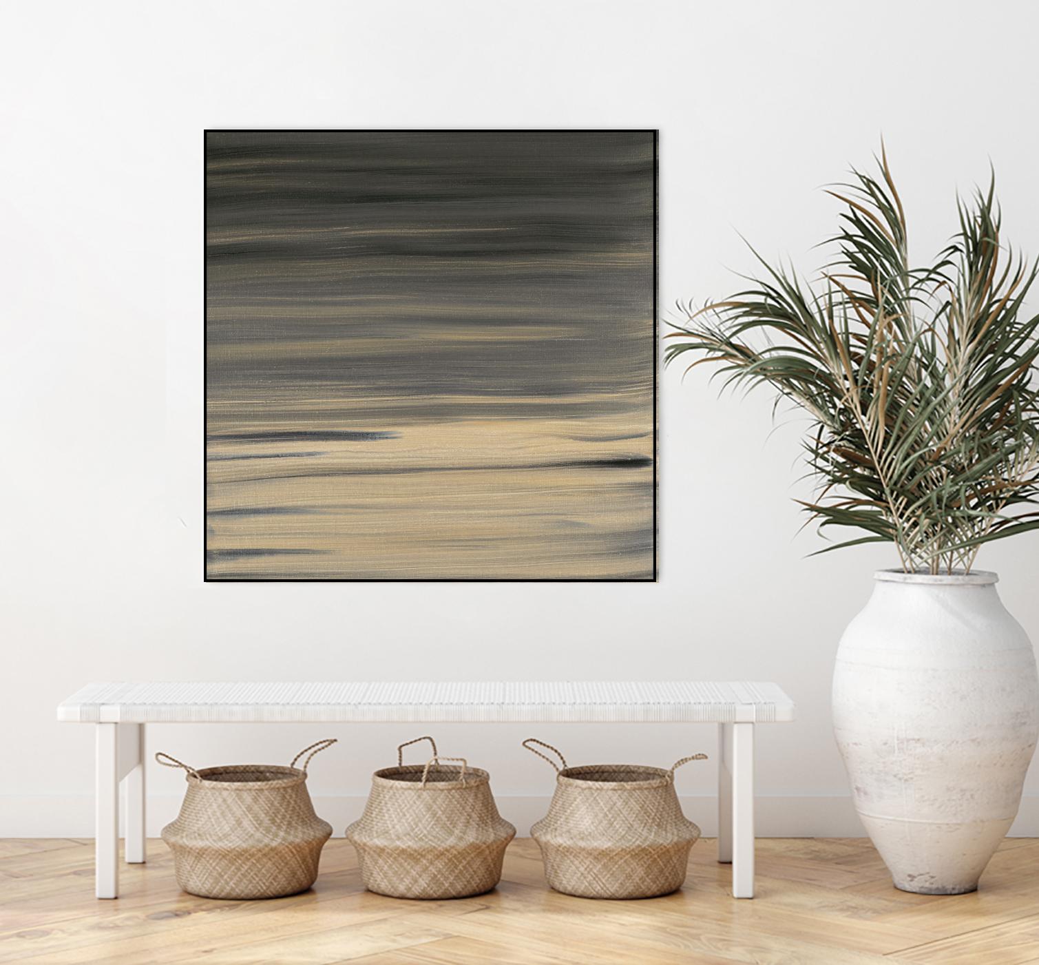 Peach Stripes by Corrie LaVelle on GIANT ART - black abstract