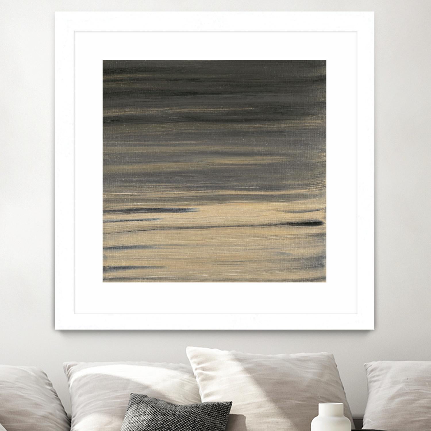 Peach Stripes by Corrie LaVelle on GIANT ART - black abstract
