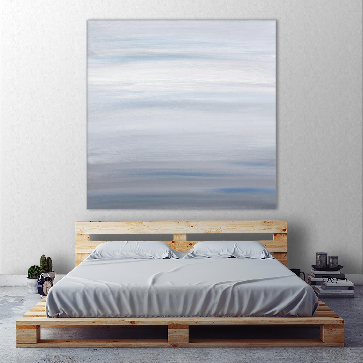 Blue Stripes by Corrie LaVelle on GIANT ART - white abstract