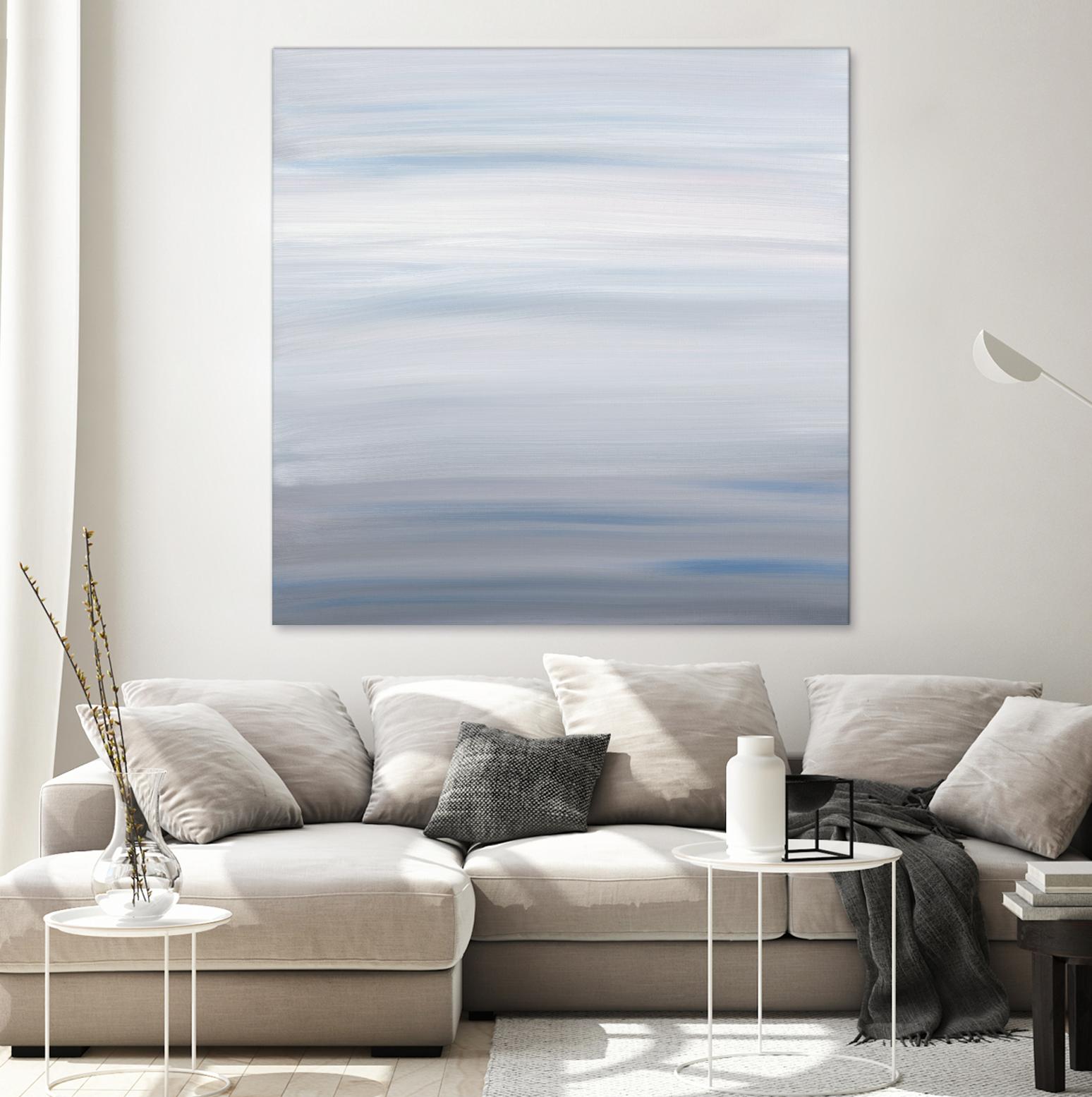 Blue Stripes by Corrie LaVelle on GIANT ART - white abstract