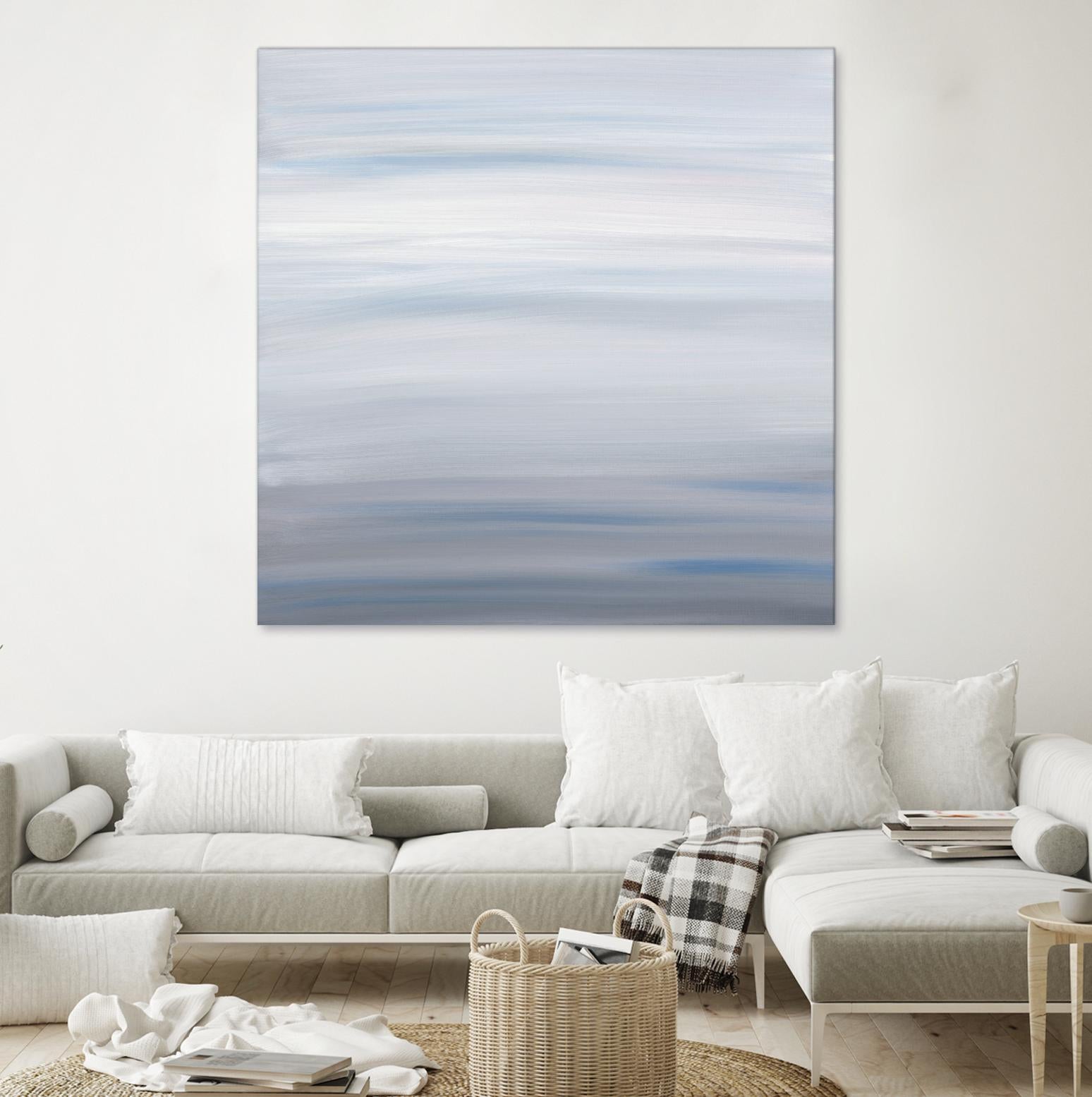 Blue Stripes by Corrie LaVelle on GIANT ART - white abstract